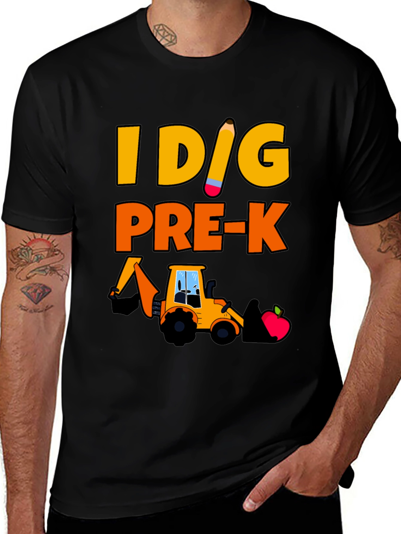I Dig Pre-K T-Shirt - Construction Themed Teacher Tee