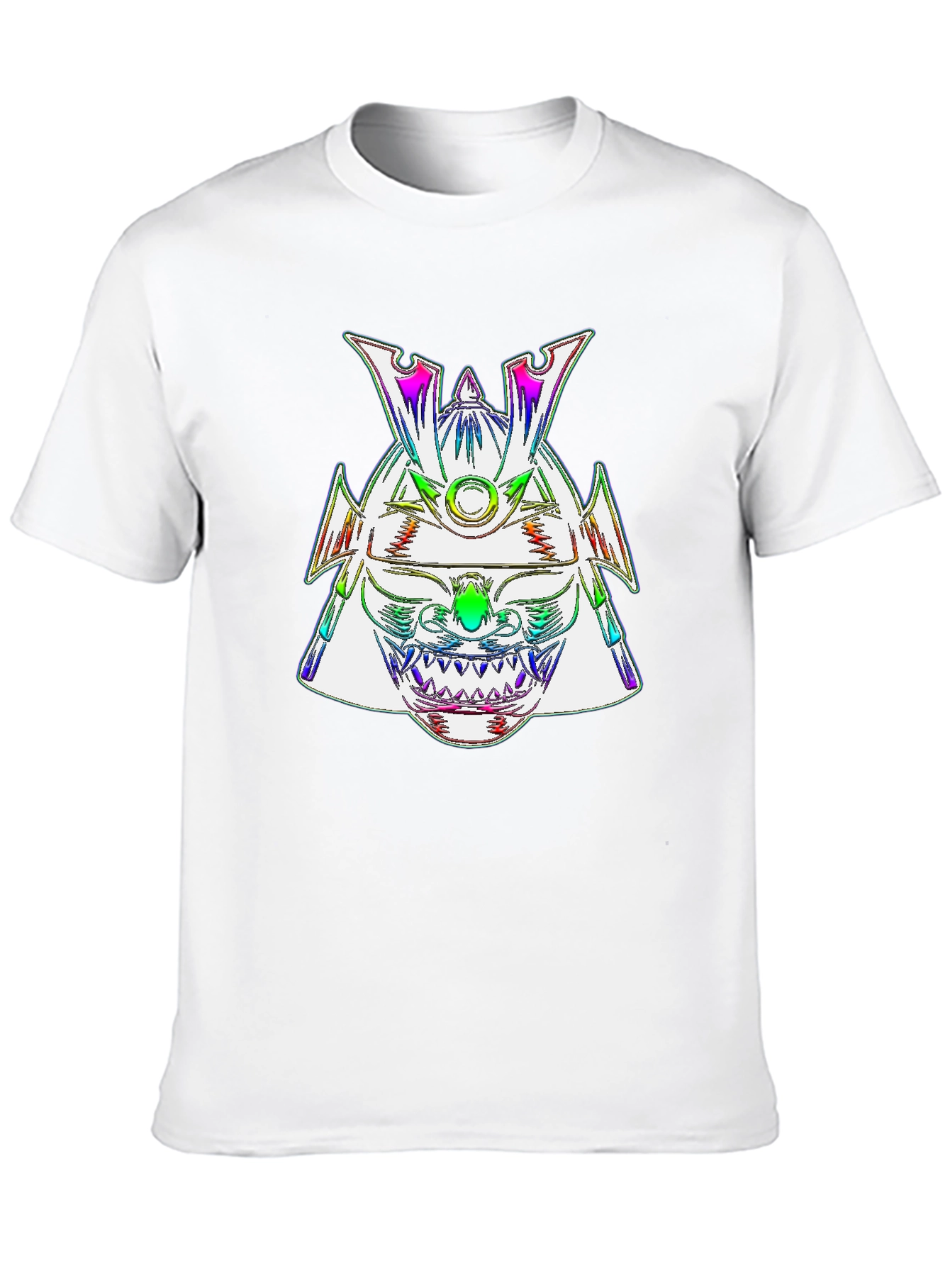 Rainbow Samurai Helmet Graphic Tee - Mens Black T-Shirt