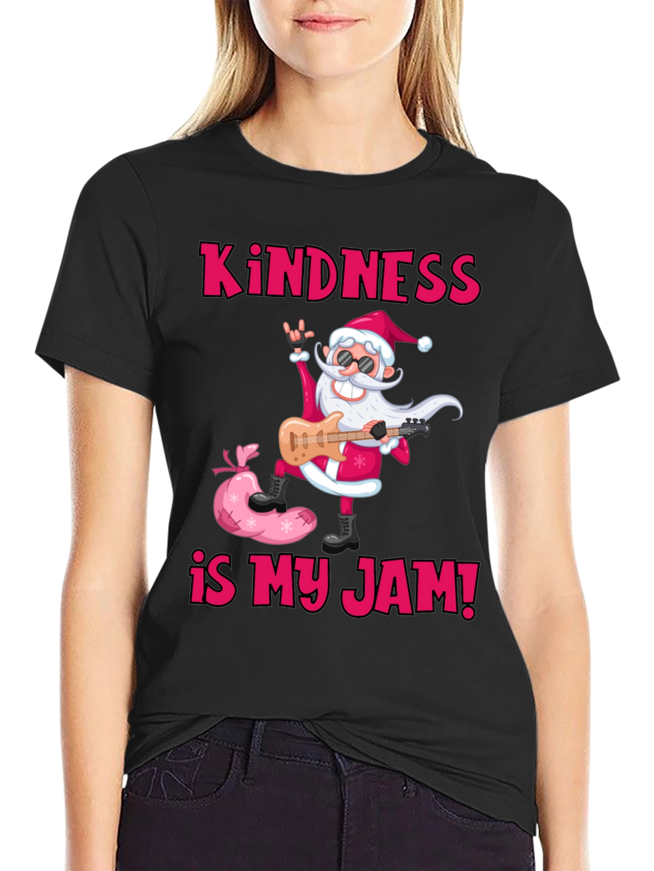 Kindness is My Jam Santa Graphic Tee