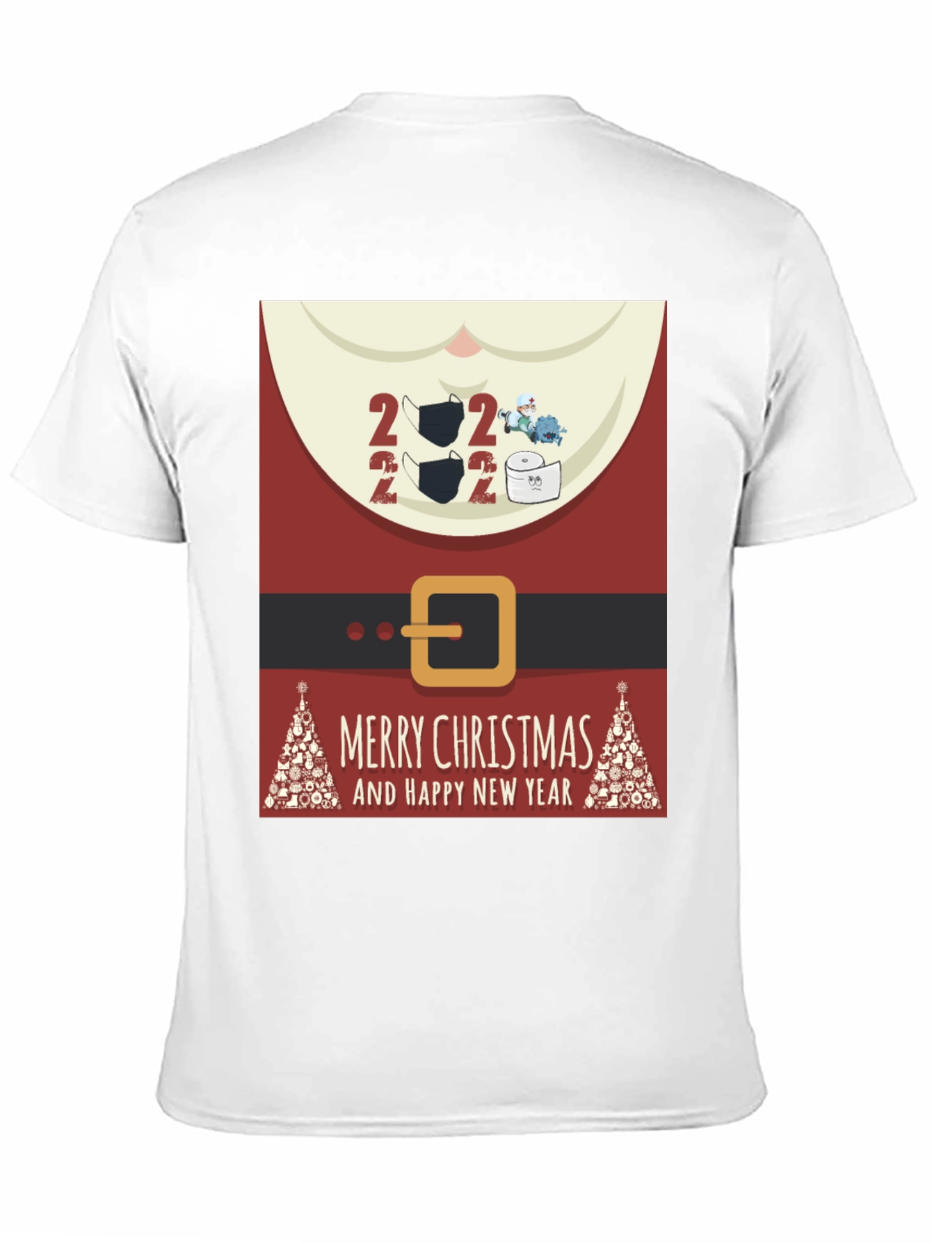 Festive 2022 Masked Santa Christmas T-Shirt