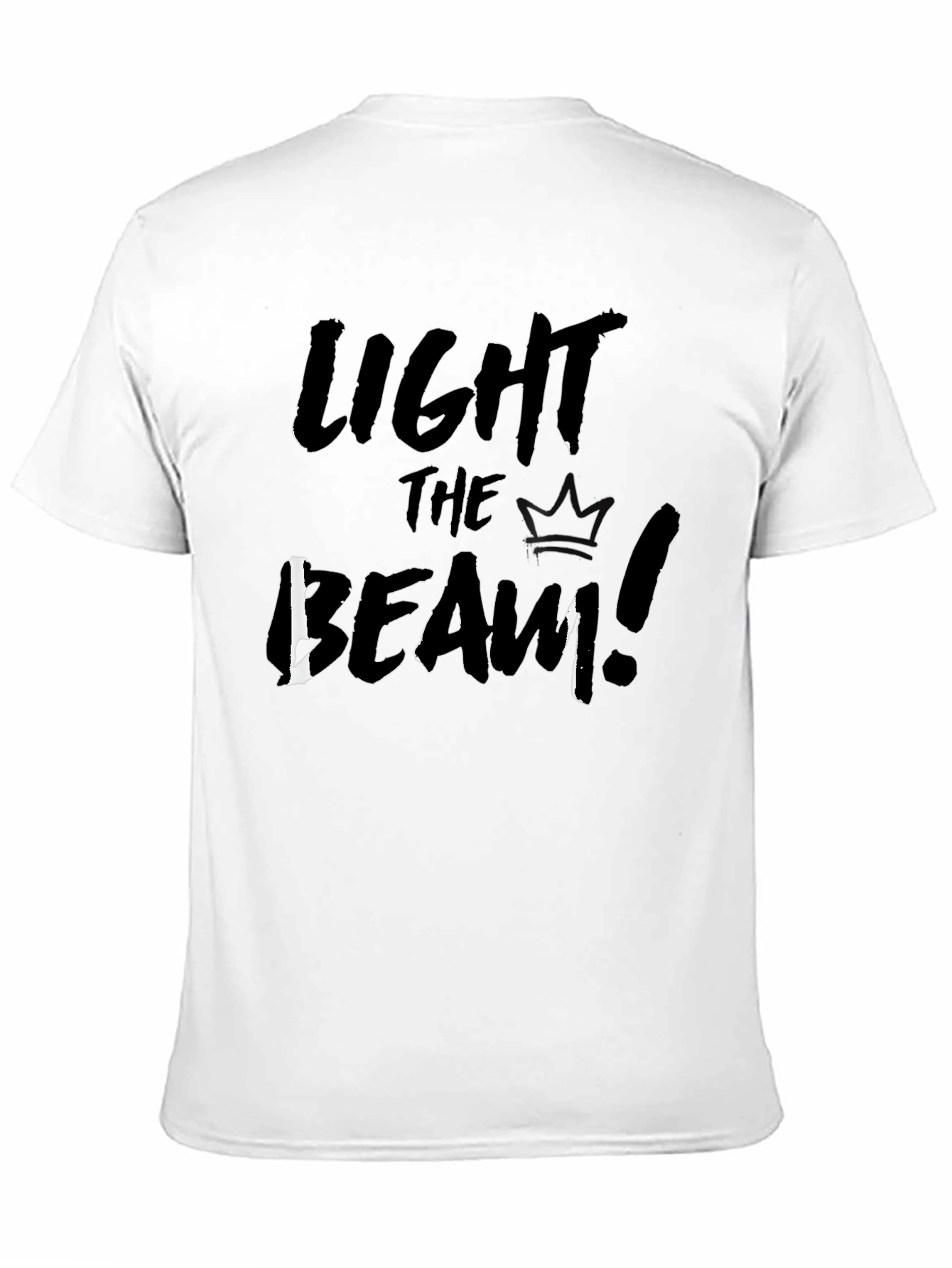 Light The Beam! Black Graphic Tee Shirt
