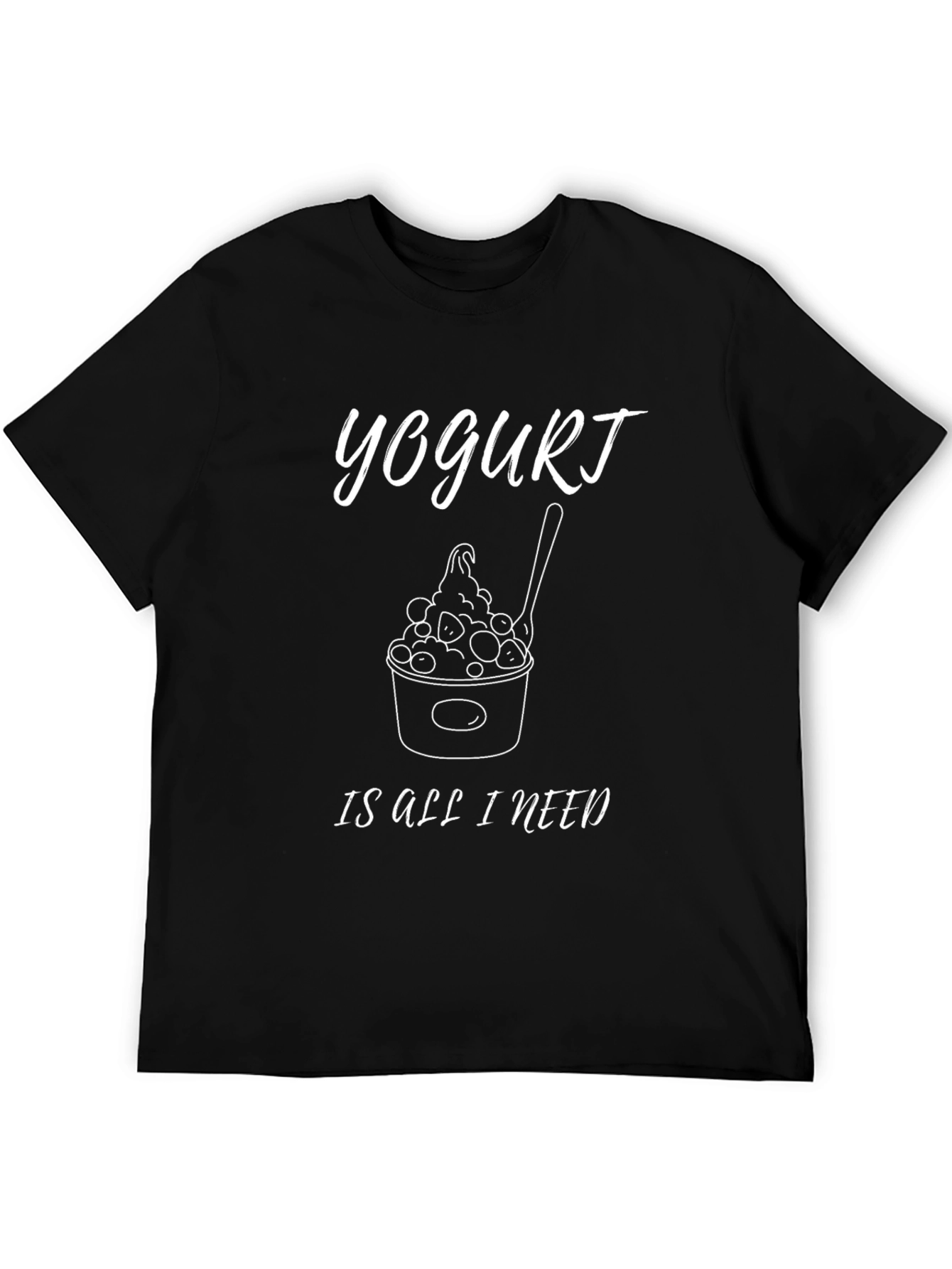 Yogurt Is All I Need Graphic Tee - Black