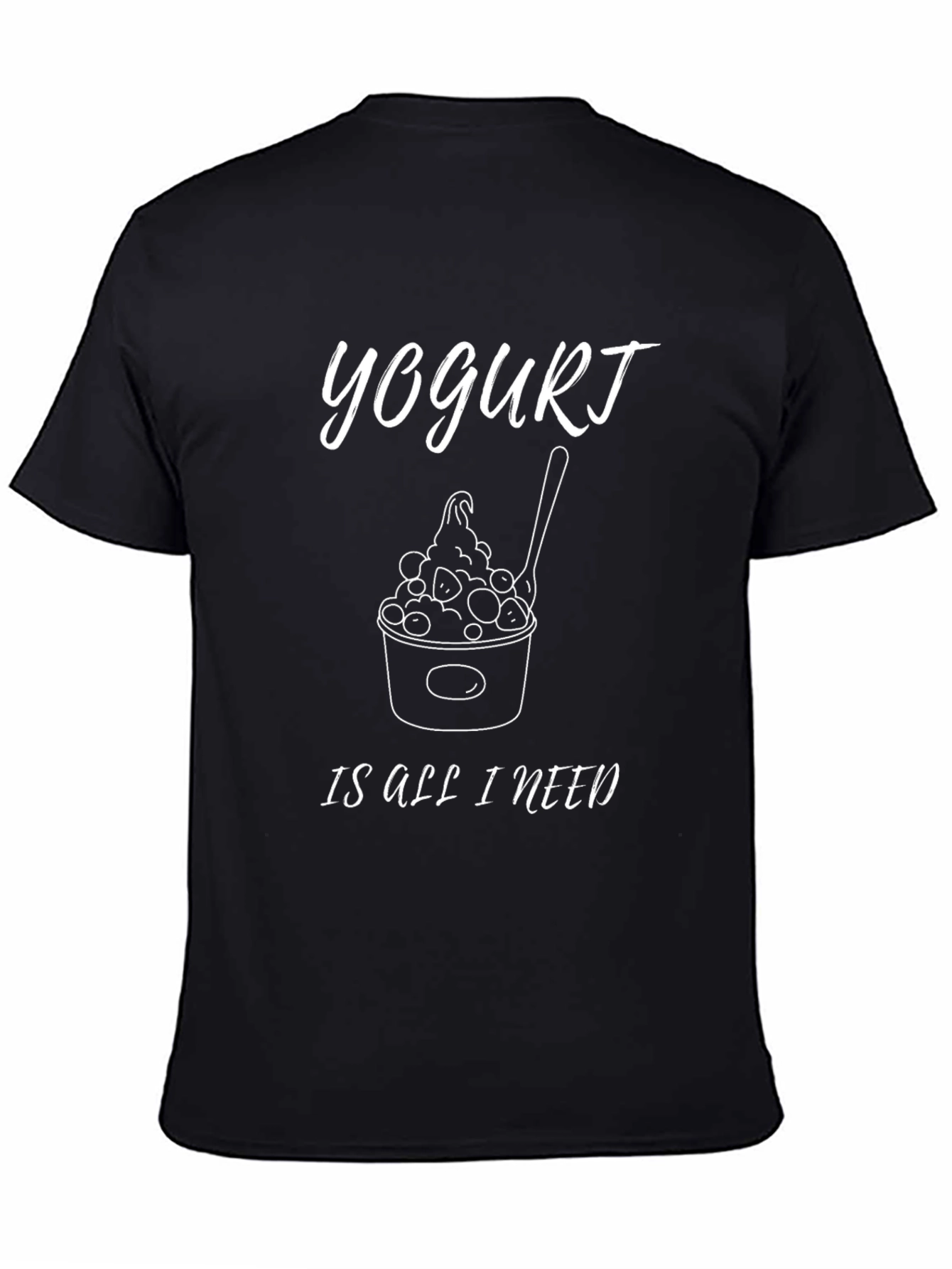 Yogurt Is All I Need Graphic Tee - Black