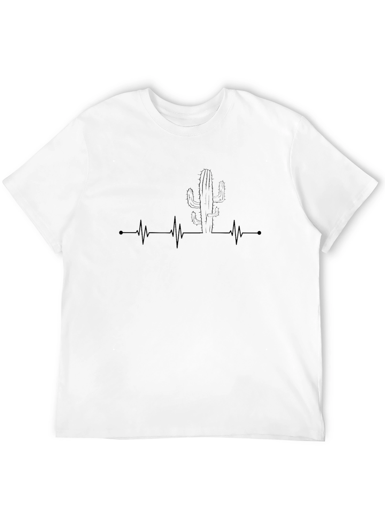 Cactus Heartbeat Graphic T-Shirt - Desert Lover Tee