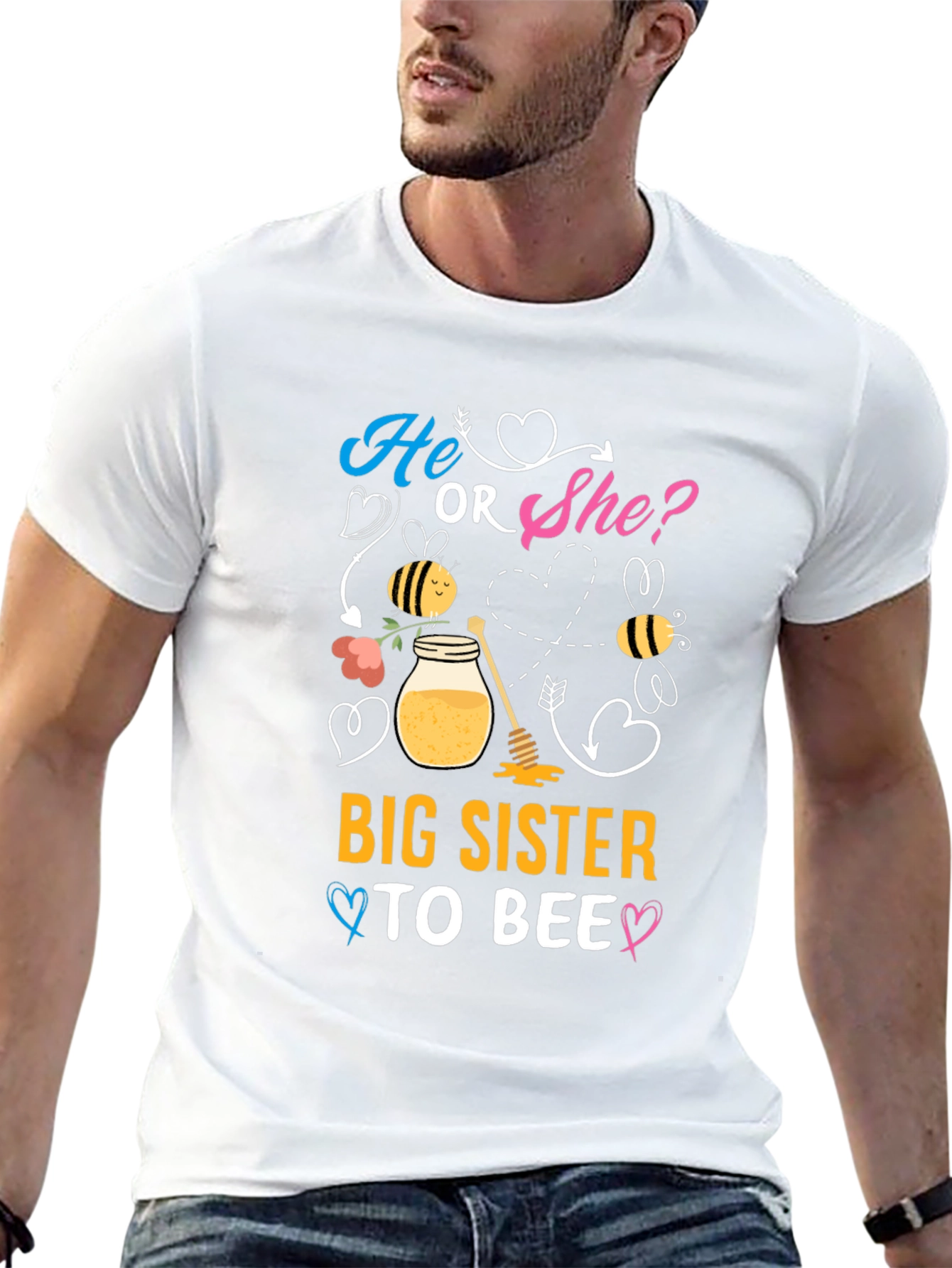 Big Sister To Bee Gender Reveal T-Shirt