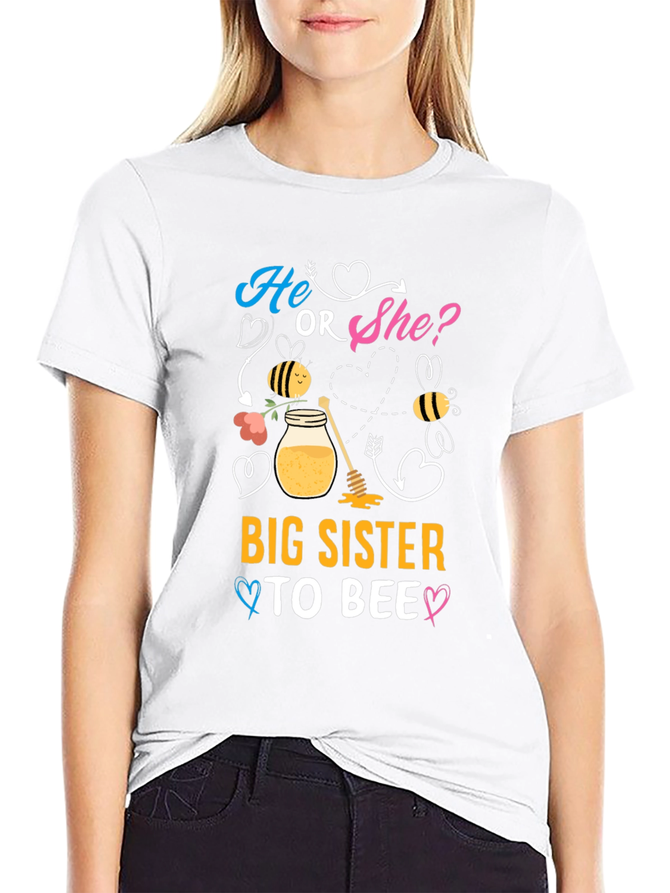 Big Sister To Bee Gender Reveal T-Shirt
