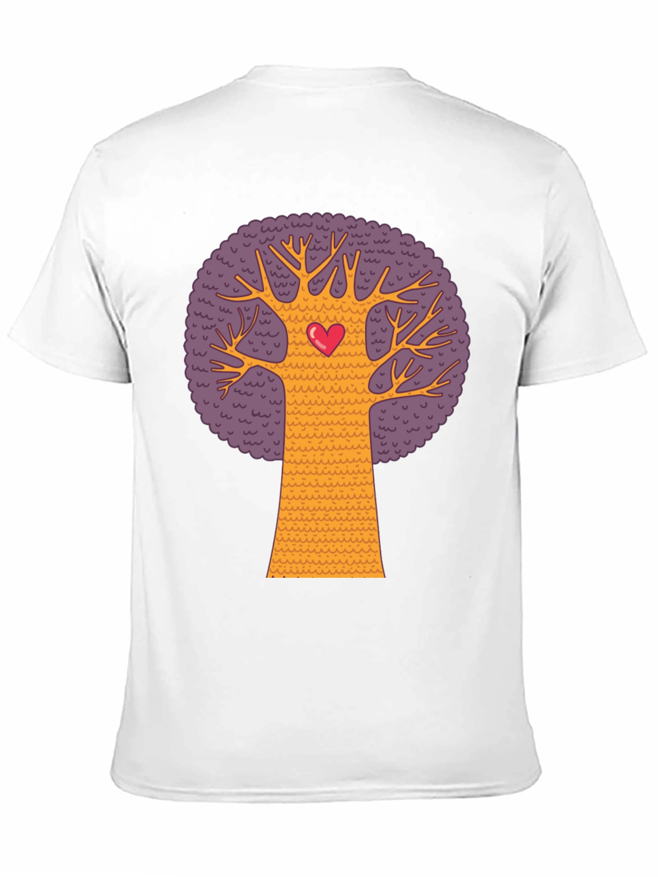 Heart Tree Graphic Tee - Black Cotton Blend T-Shirt