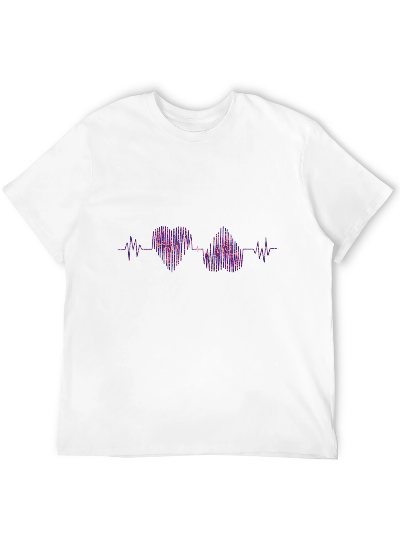 Heartbeat Pulse Love T-Shirt - Black