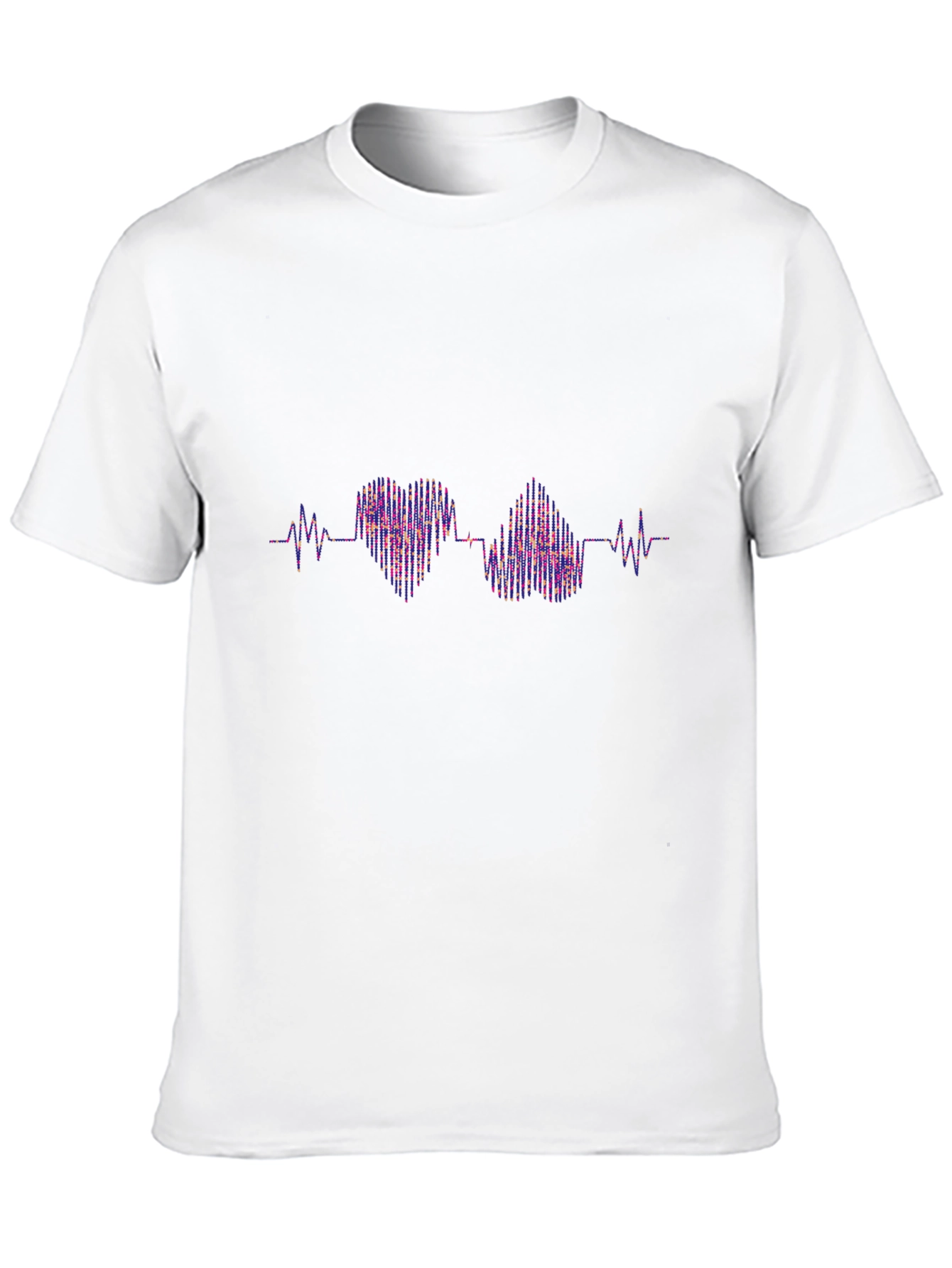 Heartbeat Pulse Love T-Shirt - Black