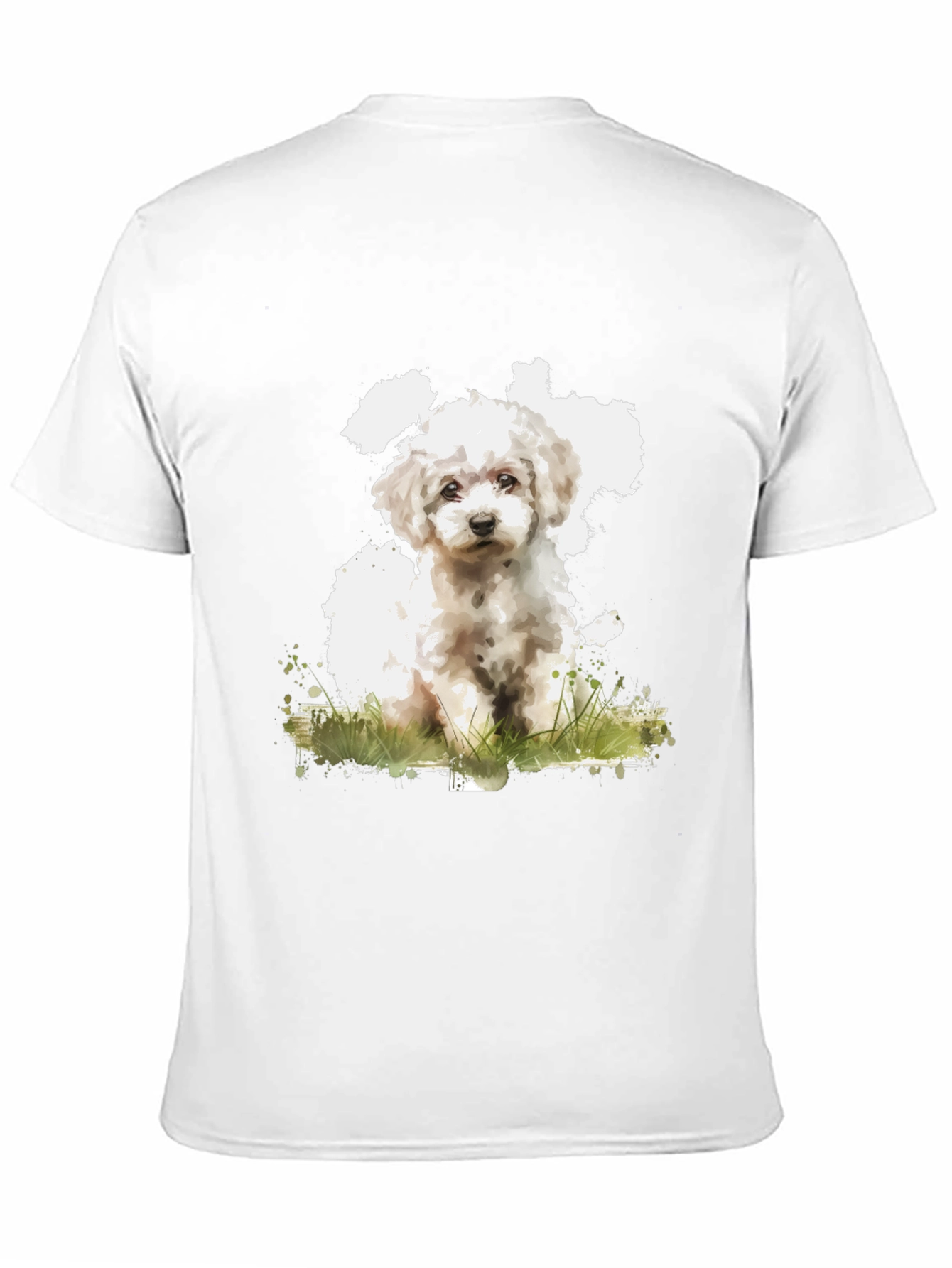 Cute Dog Art Black T-Shirt - Soft Cotton Blend
