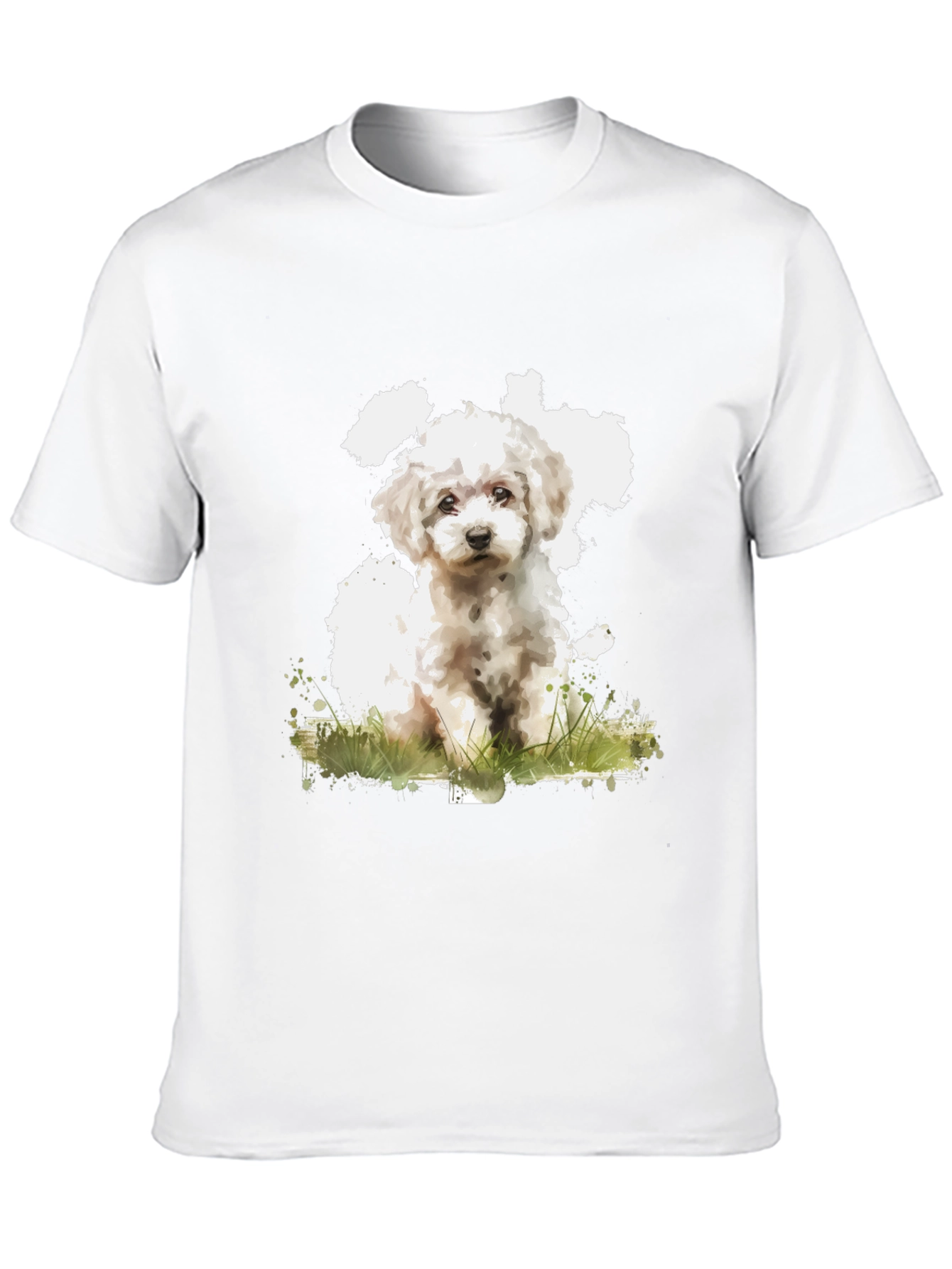 Cute Dog Art Black T-Shirt - Soft Cotton Blend