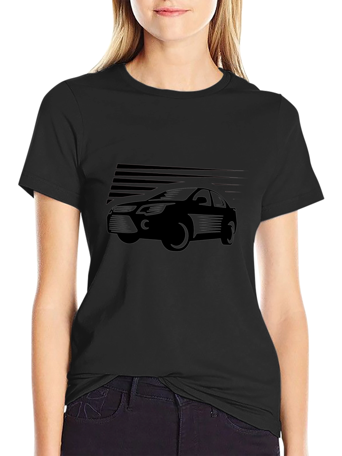 Cool Car Graphic T-Shirt - Black