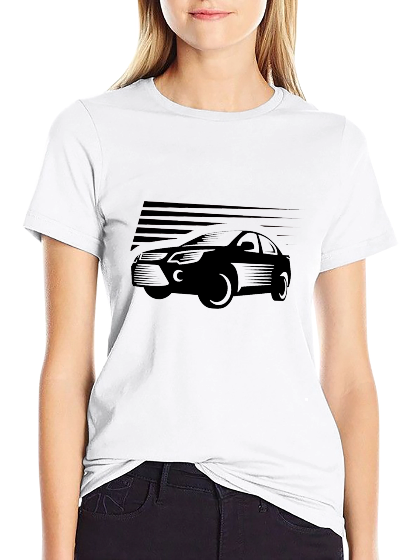 Cool Car Graphic T-Shirt - Black