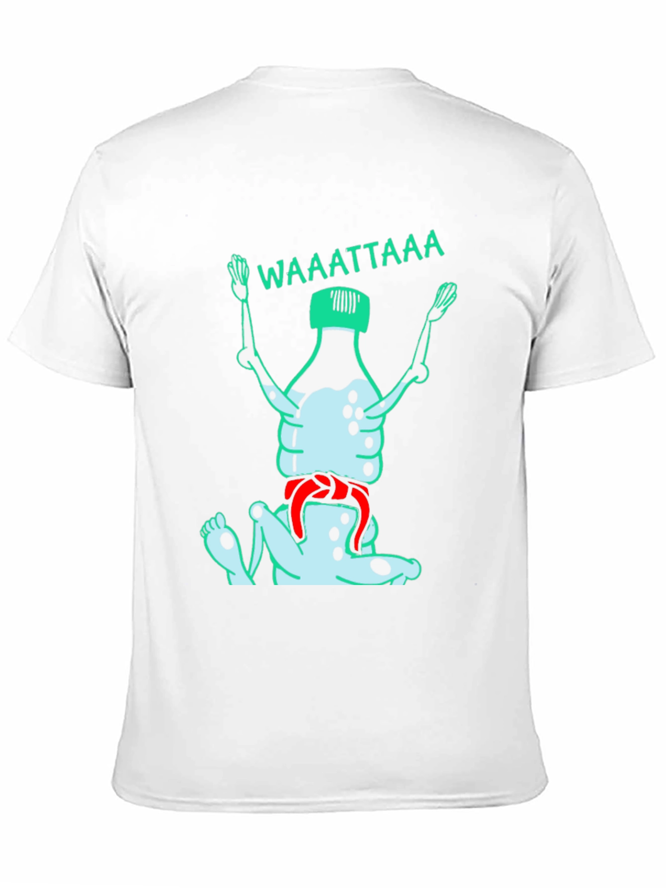 Funny Water Bottle Cartoon Graphic T-Shirt