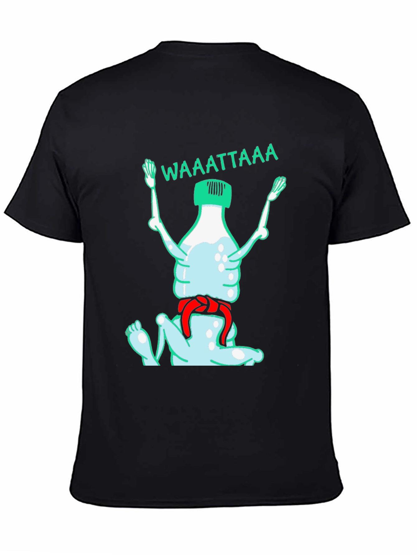 Funny Water Bottle Cartoon Graphic T-Shirt