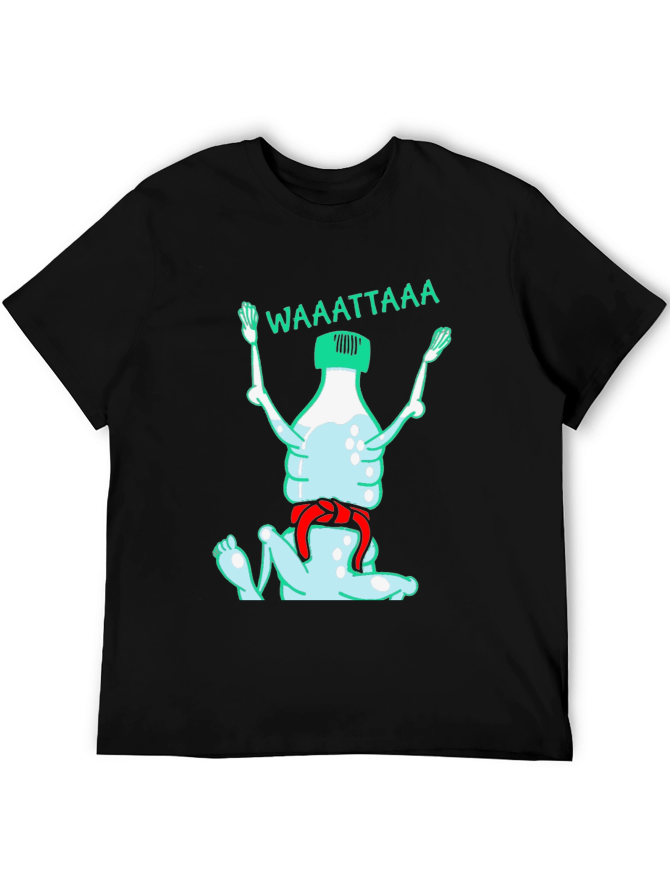 Funny Water Bottle Cartoon Graphic T-Shirt
