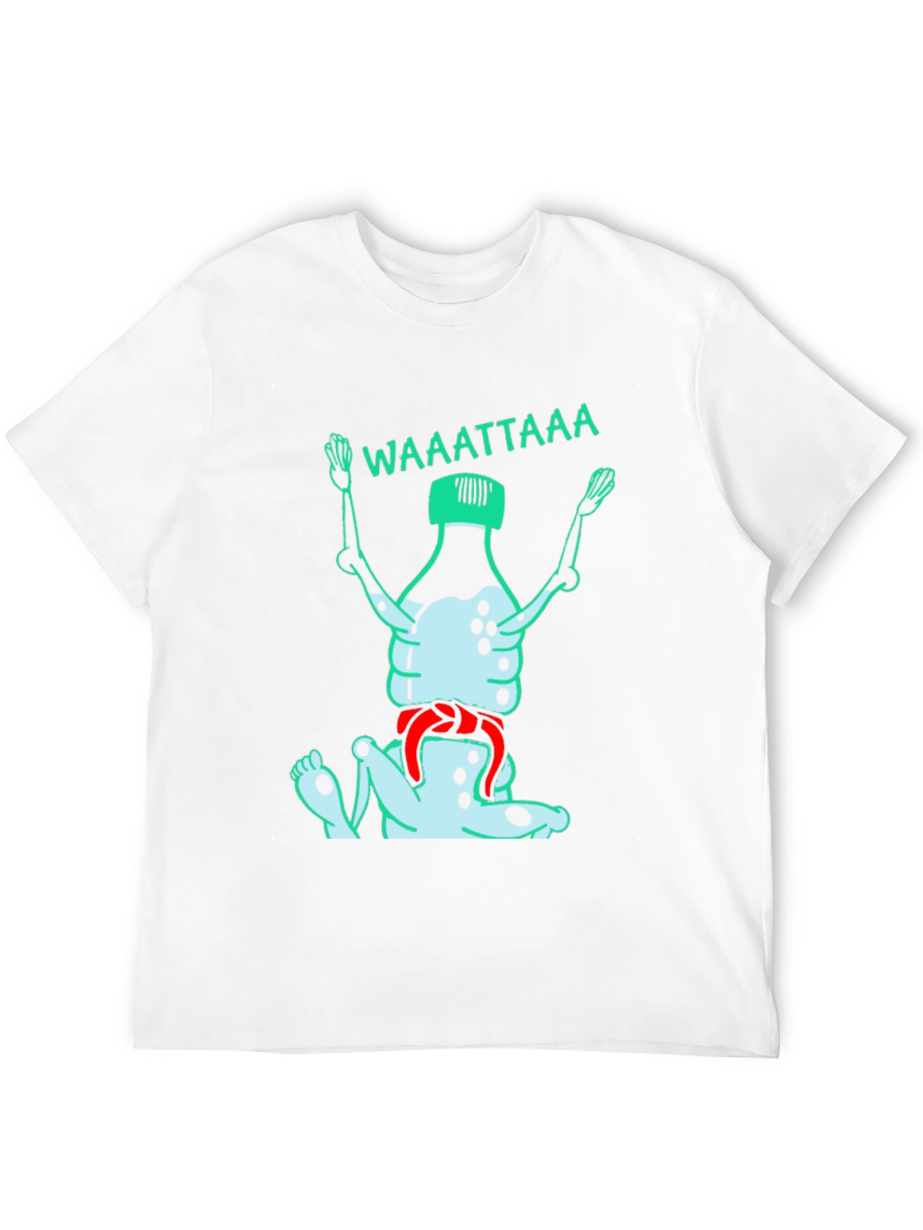 Funny Water Bottle Cartoon Graphic T-Shirt