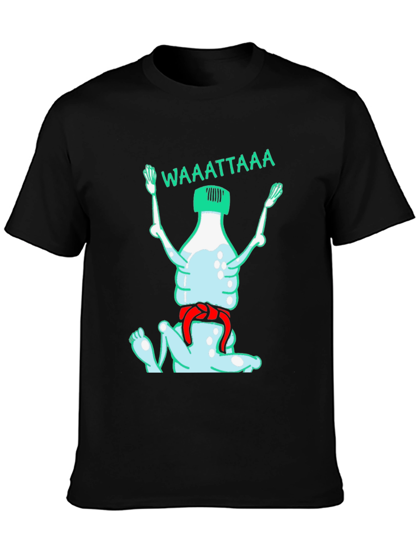 Funny Water Bottle Cartoon Graphic T-Shirt