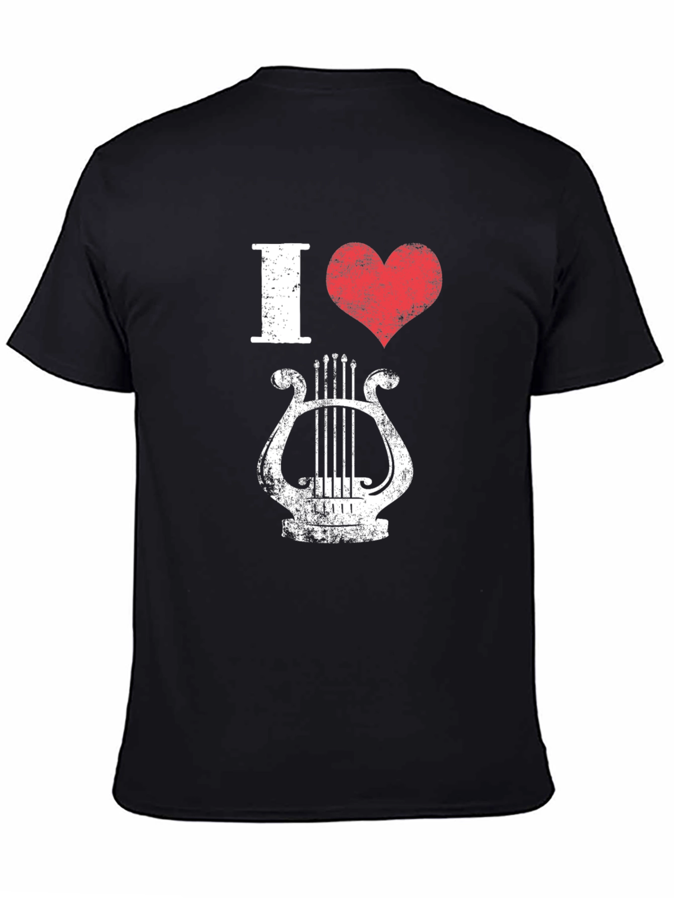 I Heart Lyre T-Shirt - Distressed Print