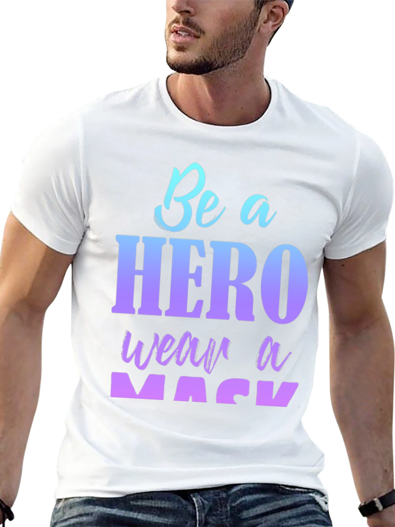 Be A Hero Wear A Mask Black T-Shirt