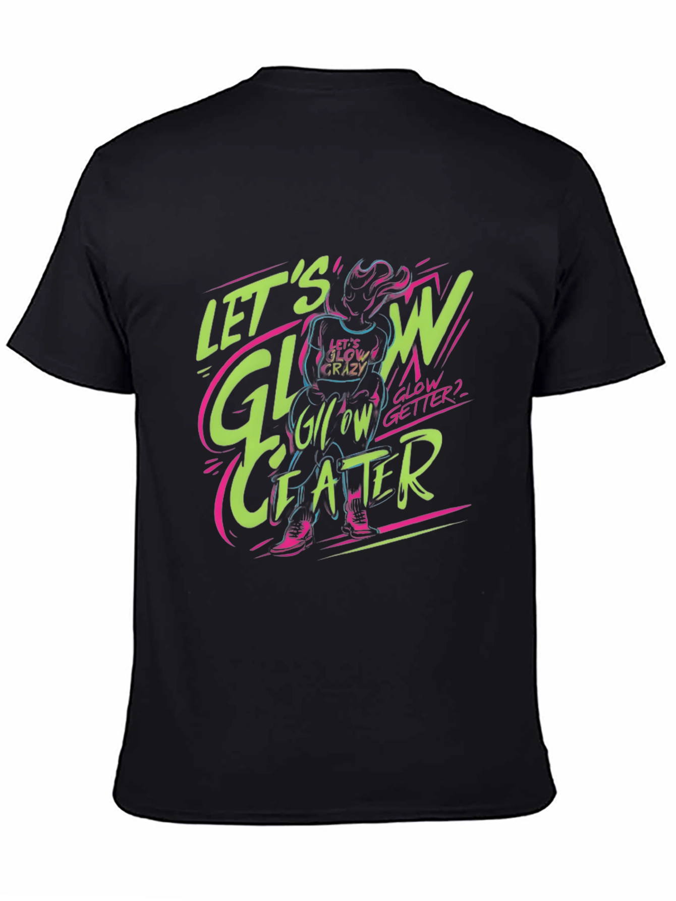 Glow Getter Graphic Tee - Trendy Black T-Shirt