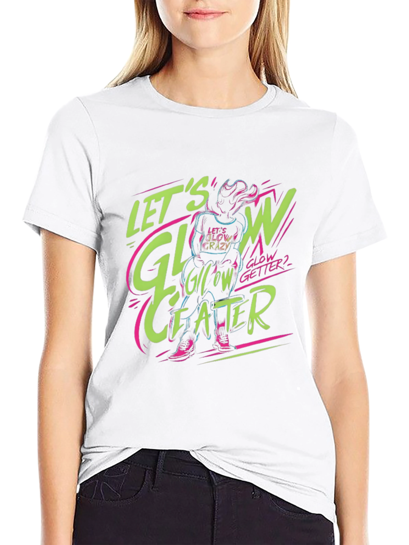 Glow Getter Graphic Tee - Trendy Black T-Shirt