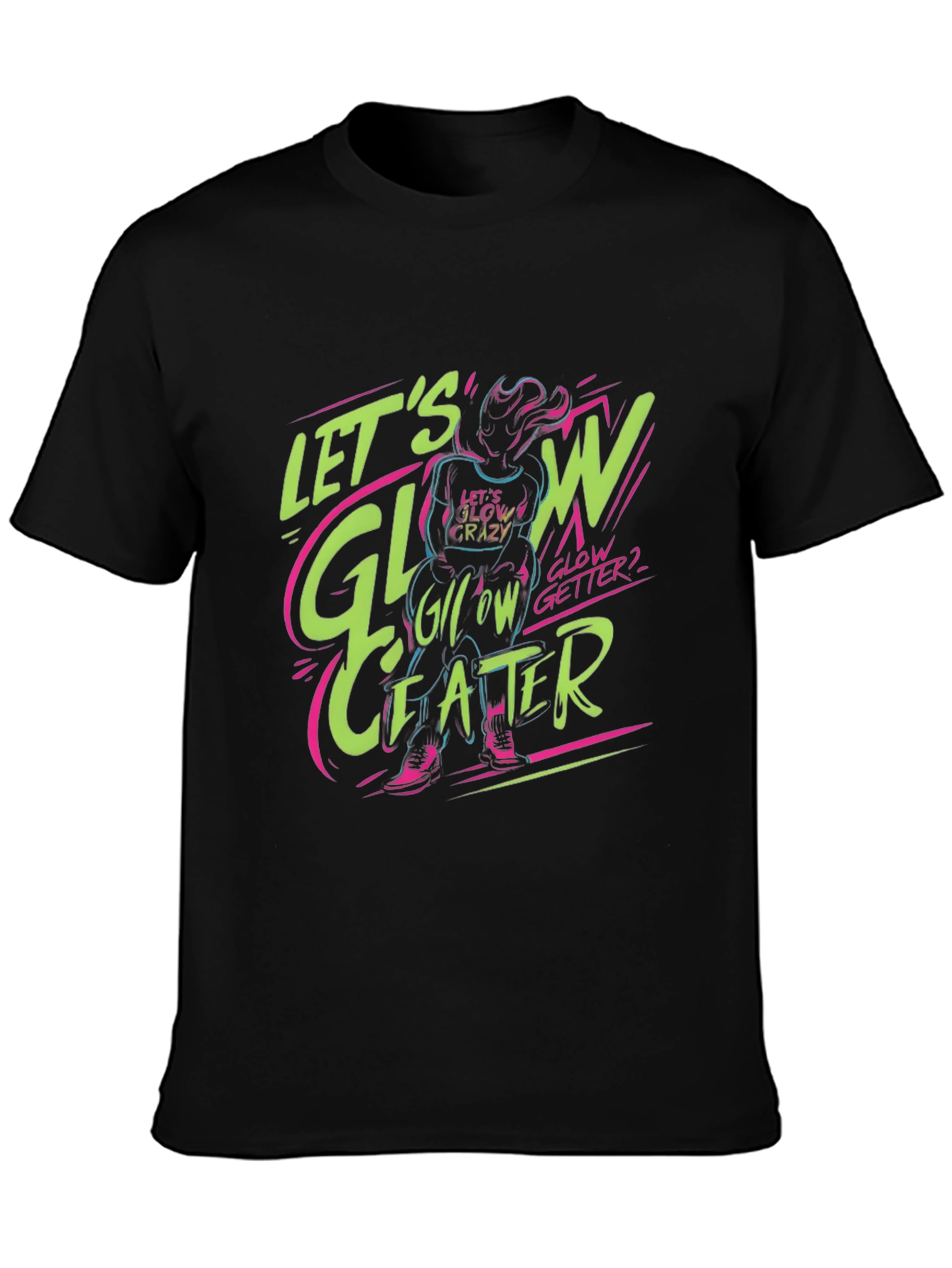 Glow Getter Graphic Tee - Trendy Black T-Shirt