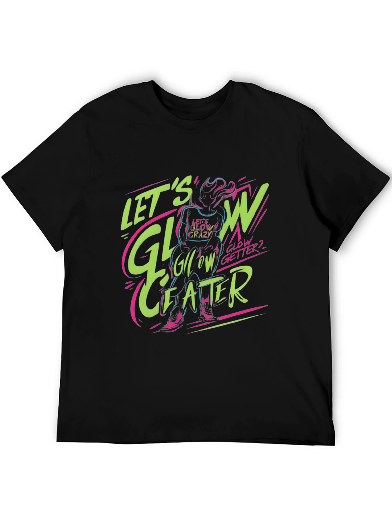 Glow Getter Graphic Tee - Trendy Black T-Shirt