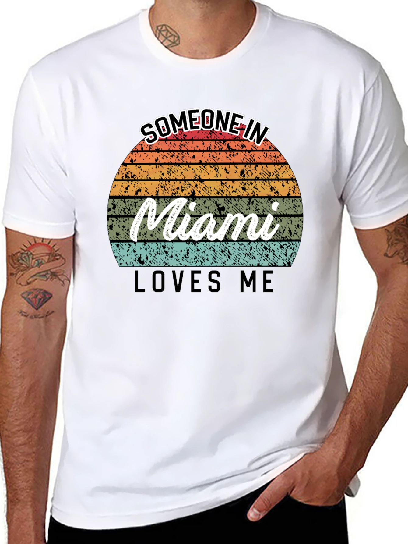 Someone in Miami Loves Me Retro T-Shirt