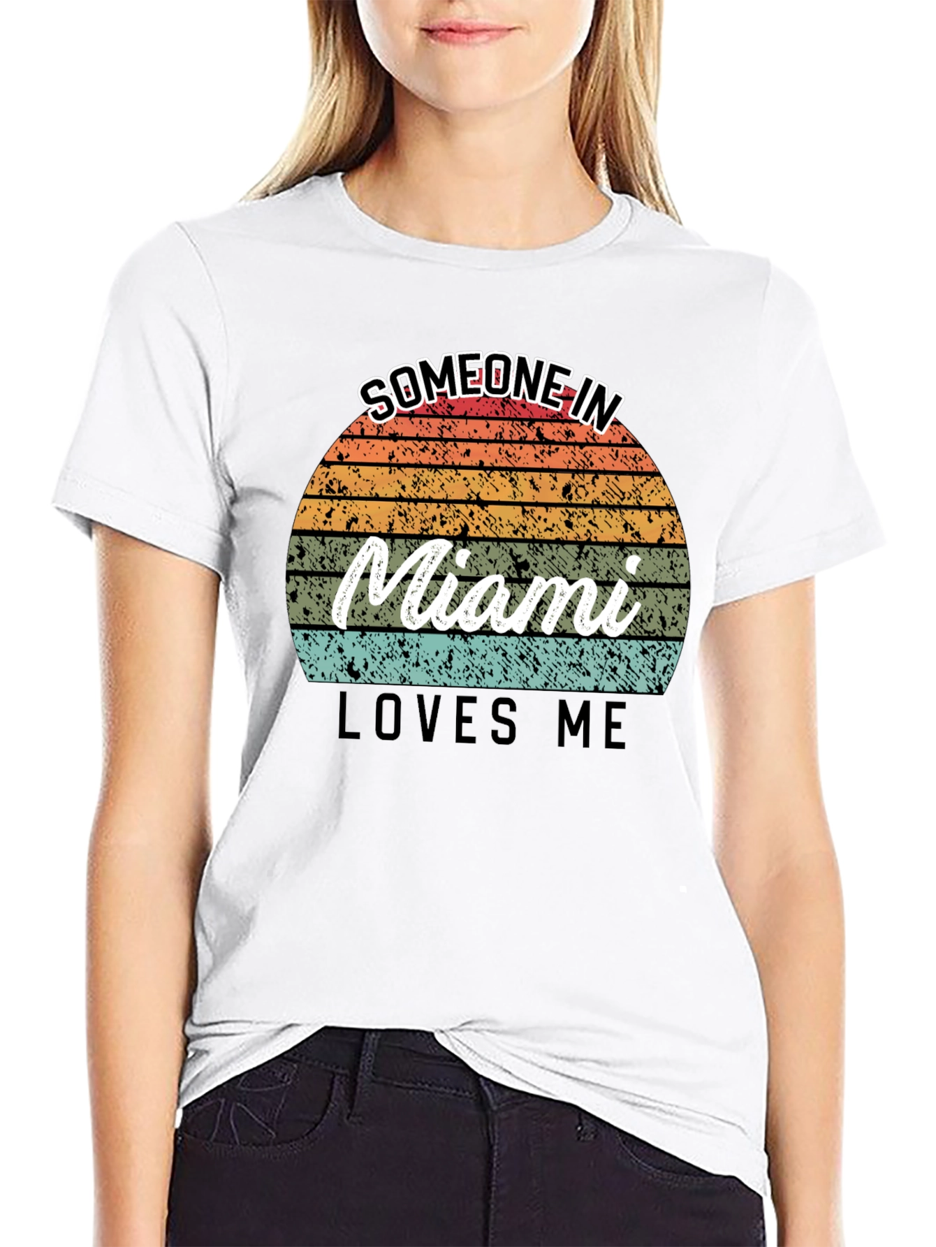 Someone in Miami Loves Me Retro T-Shirt
