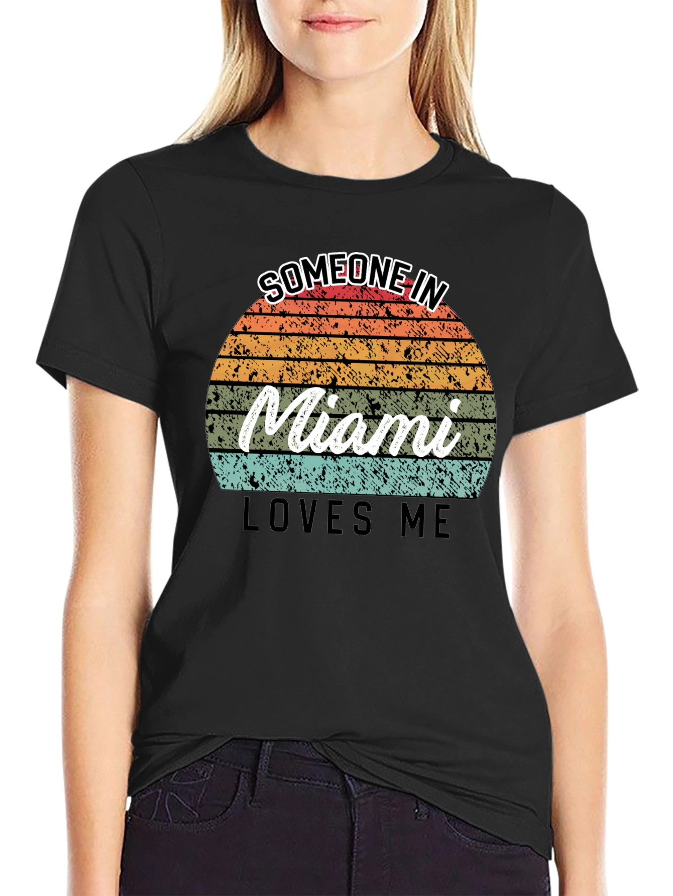 Someone in Miami Loves Me Retro T-Shirt