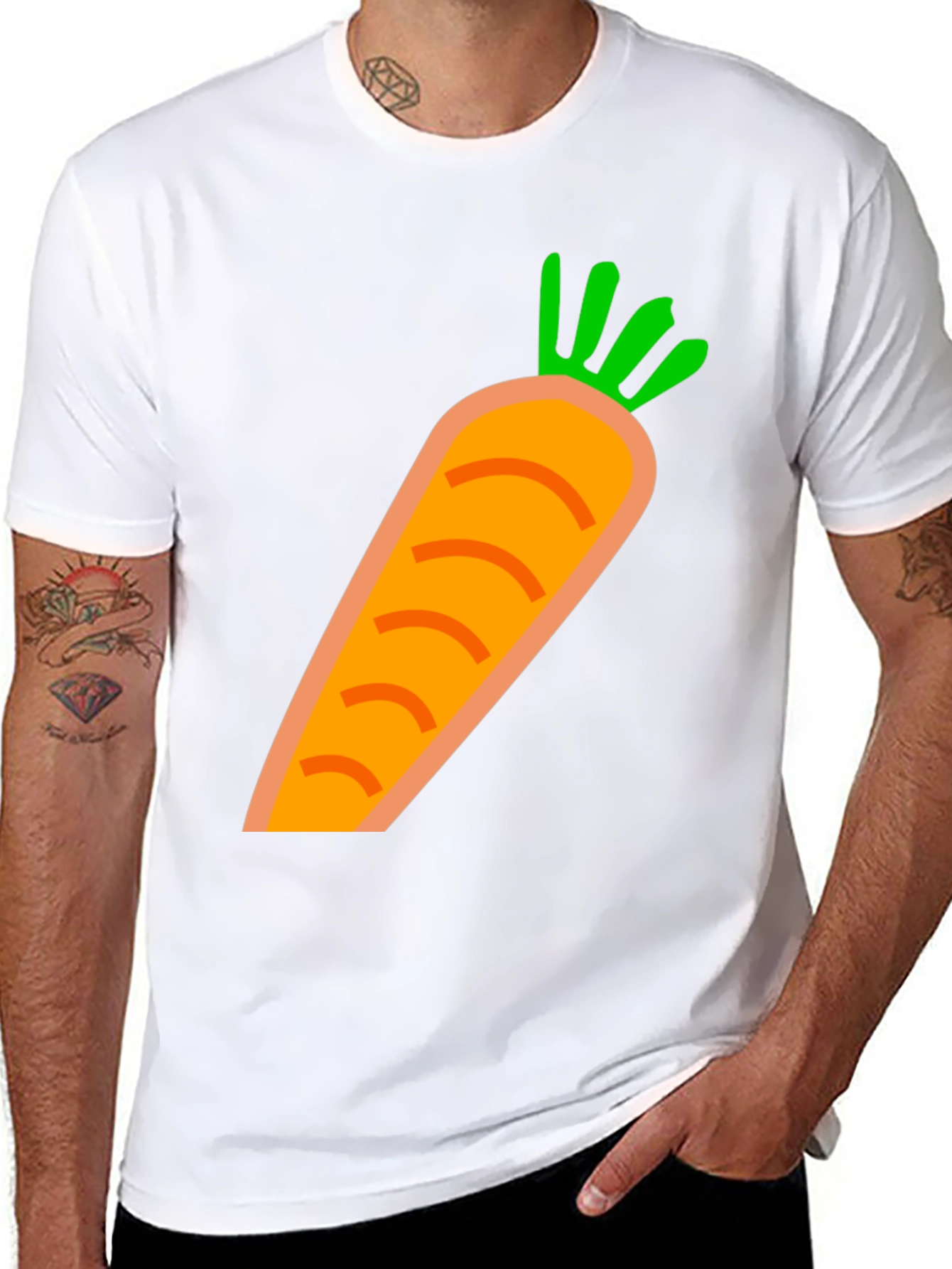 Carrot Graphic Tee - Fun & Casual Style