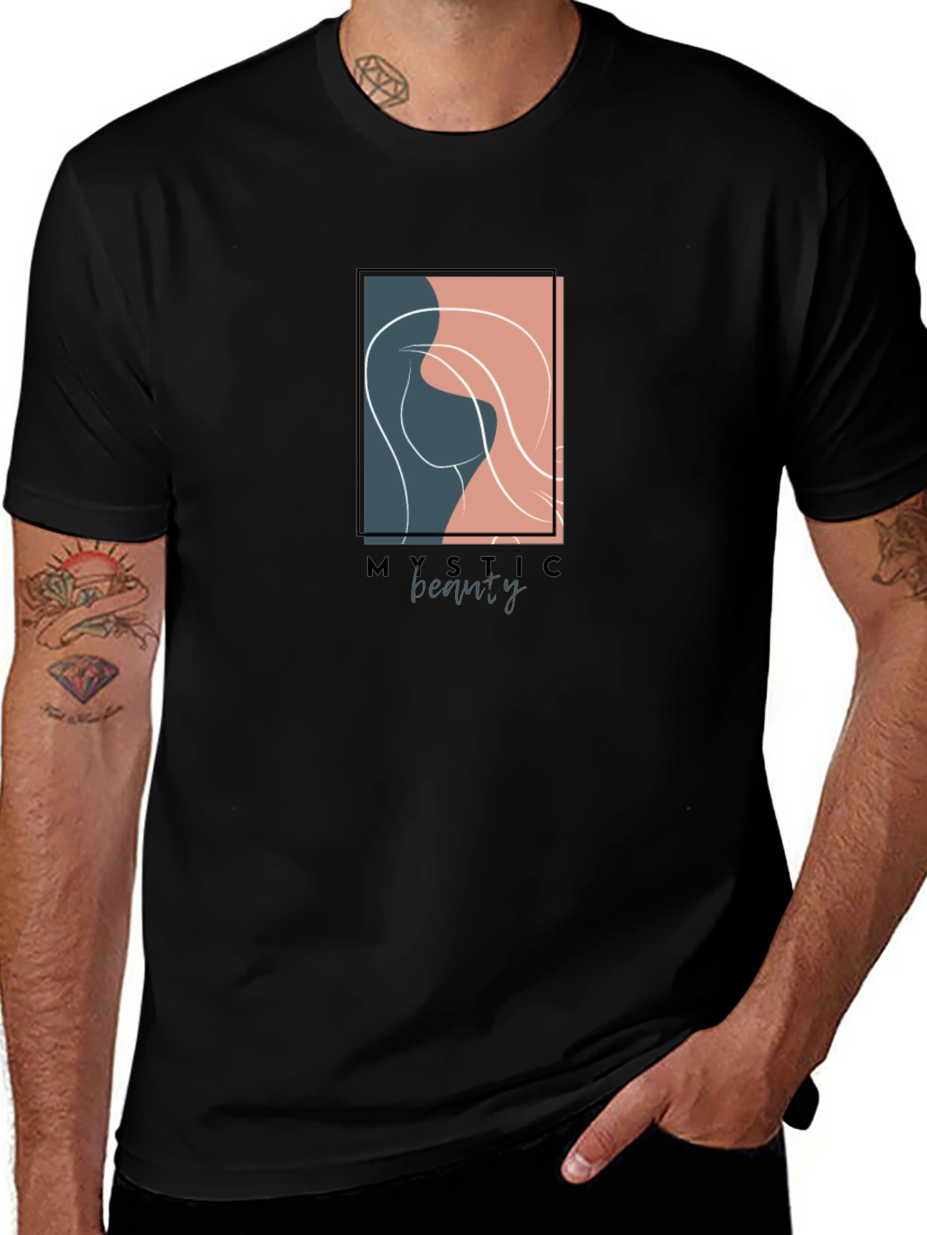 Mystic Beauty Graphic Tee - Unisex Black T-Shirt