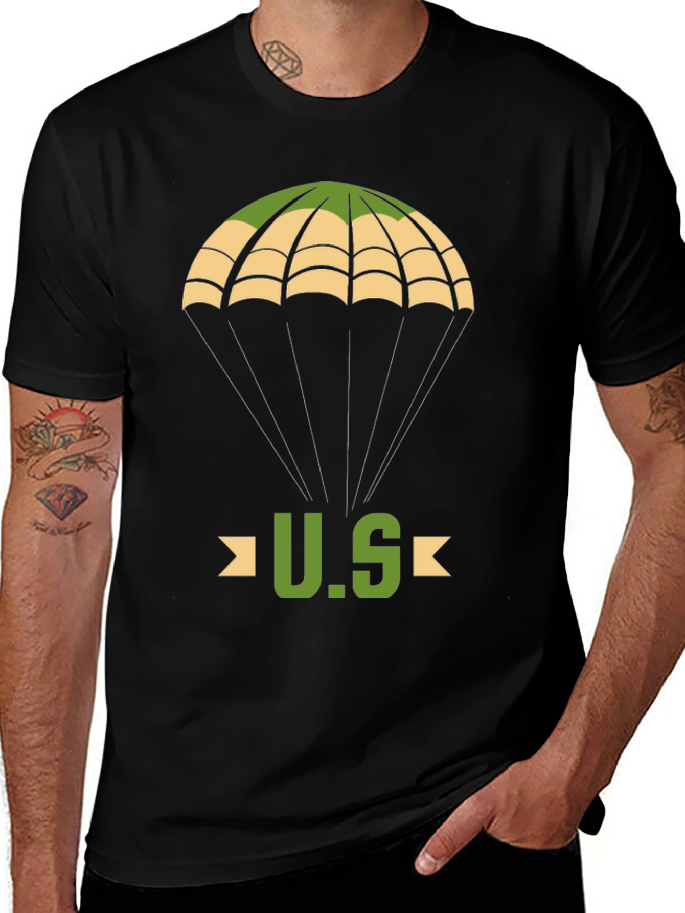 US Army Parachute T-Shirt - Military Style