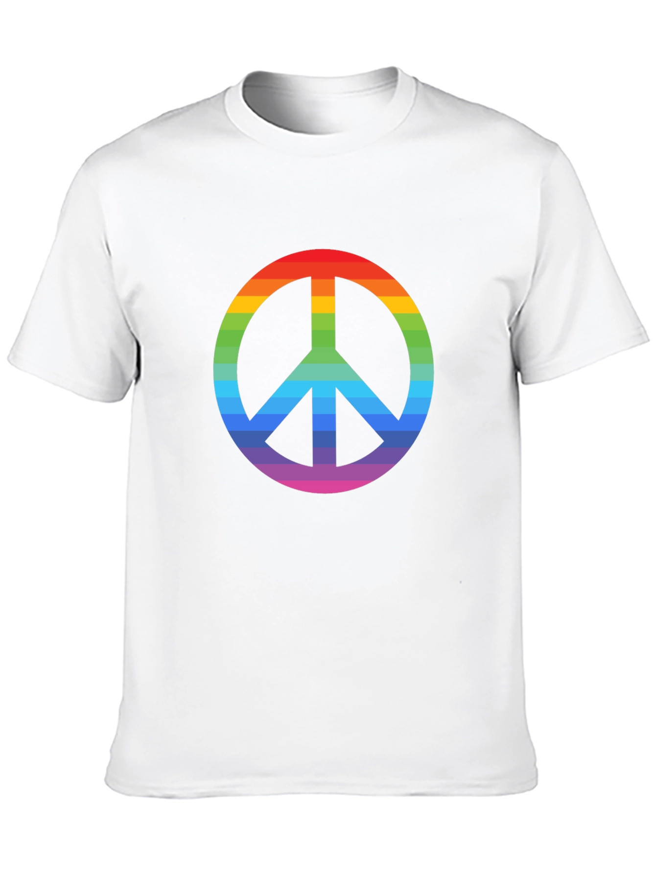 Rainbow Peace Sign Black T-Shirt