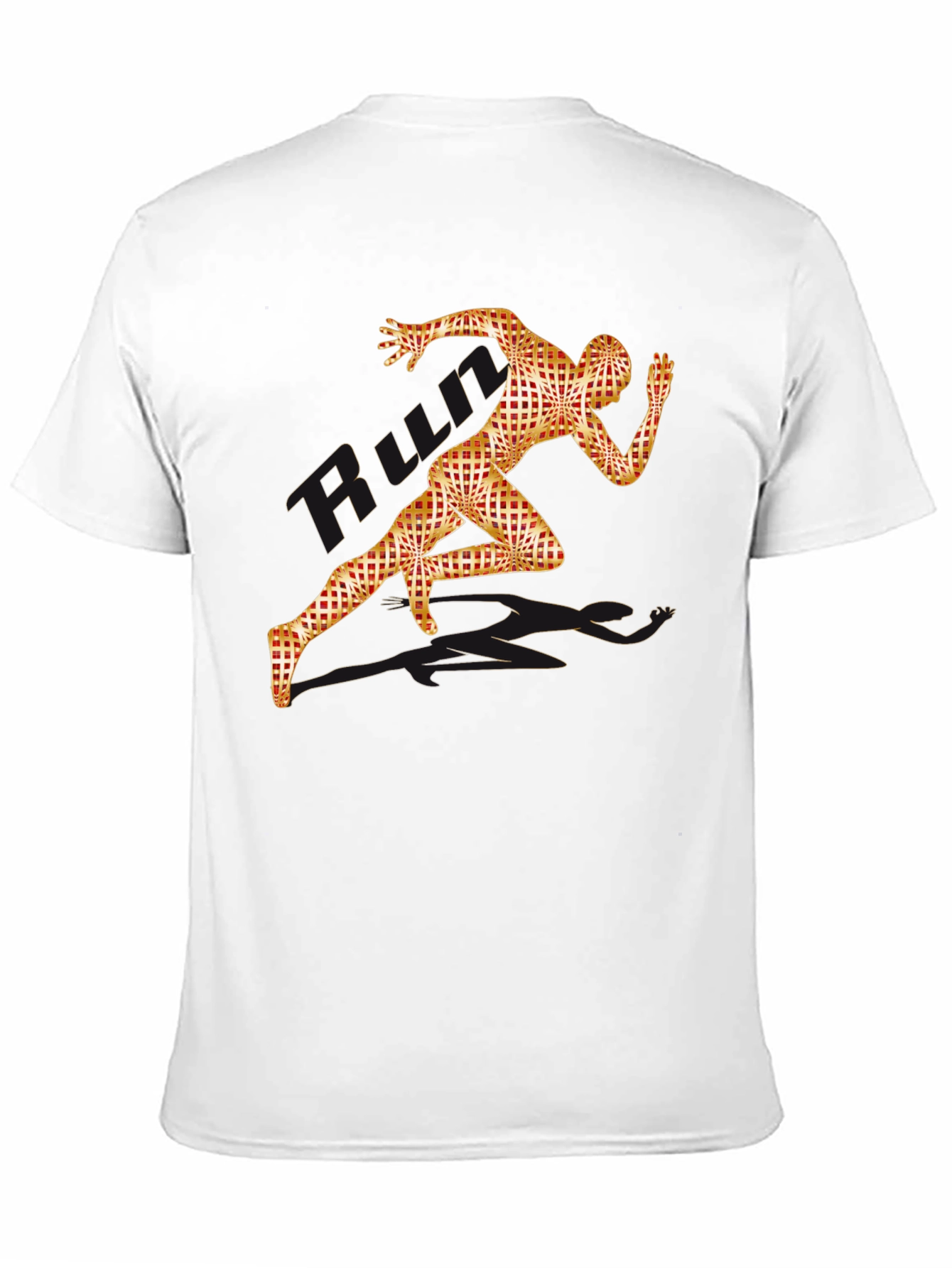 Mens Black Run Graphic Tee