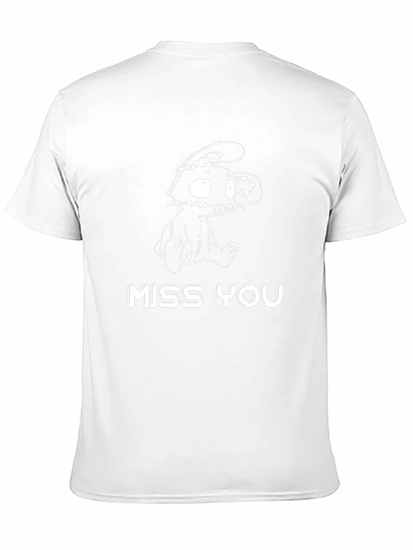 Miss You Creepy Bunny Black T-Shirt