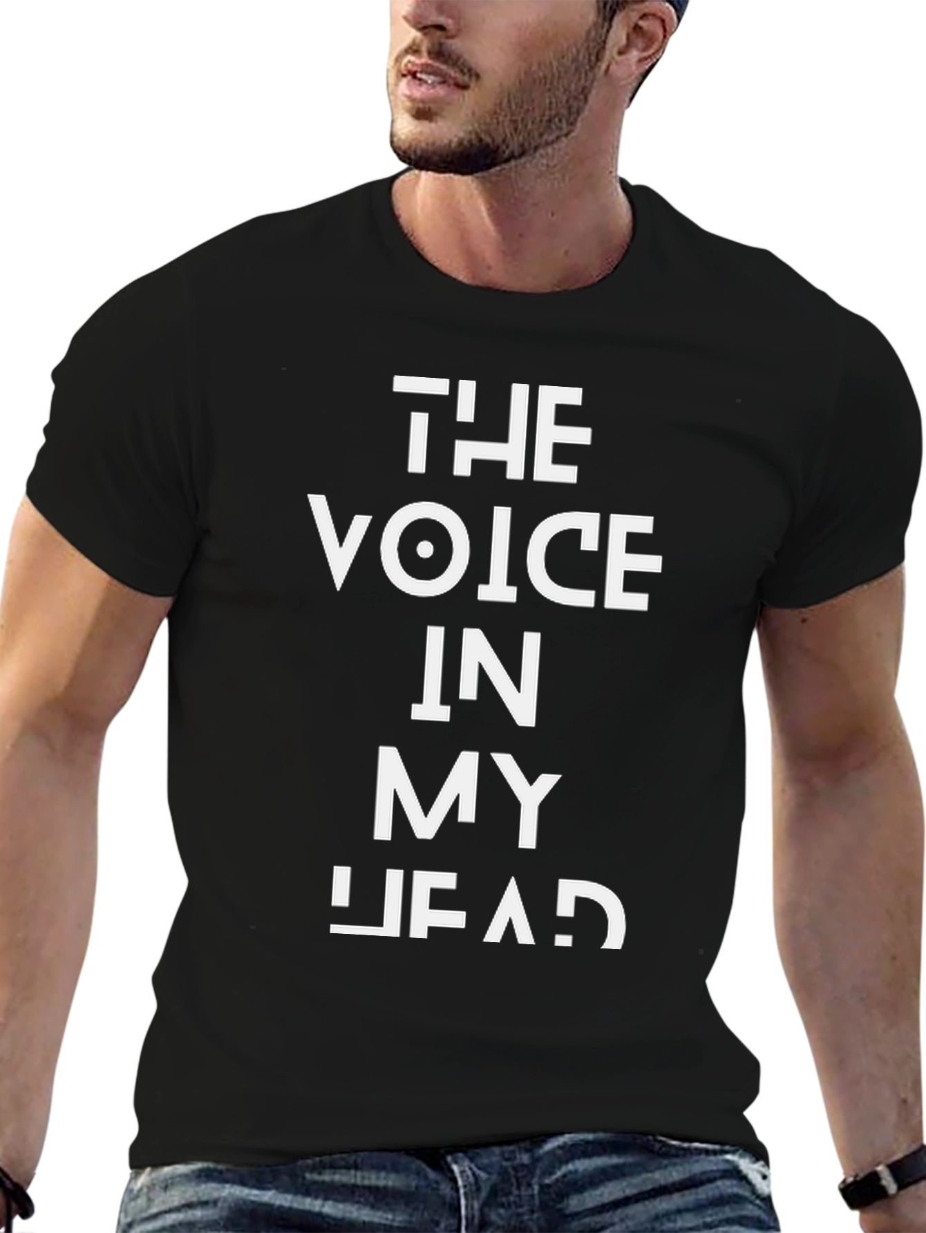 The Voice In My Head Graphic Tee - Black