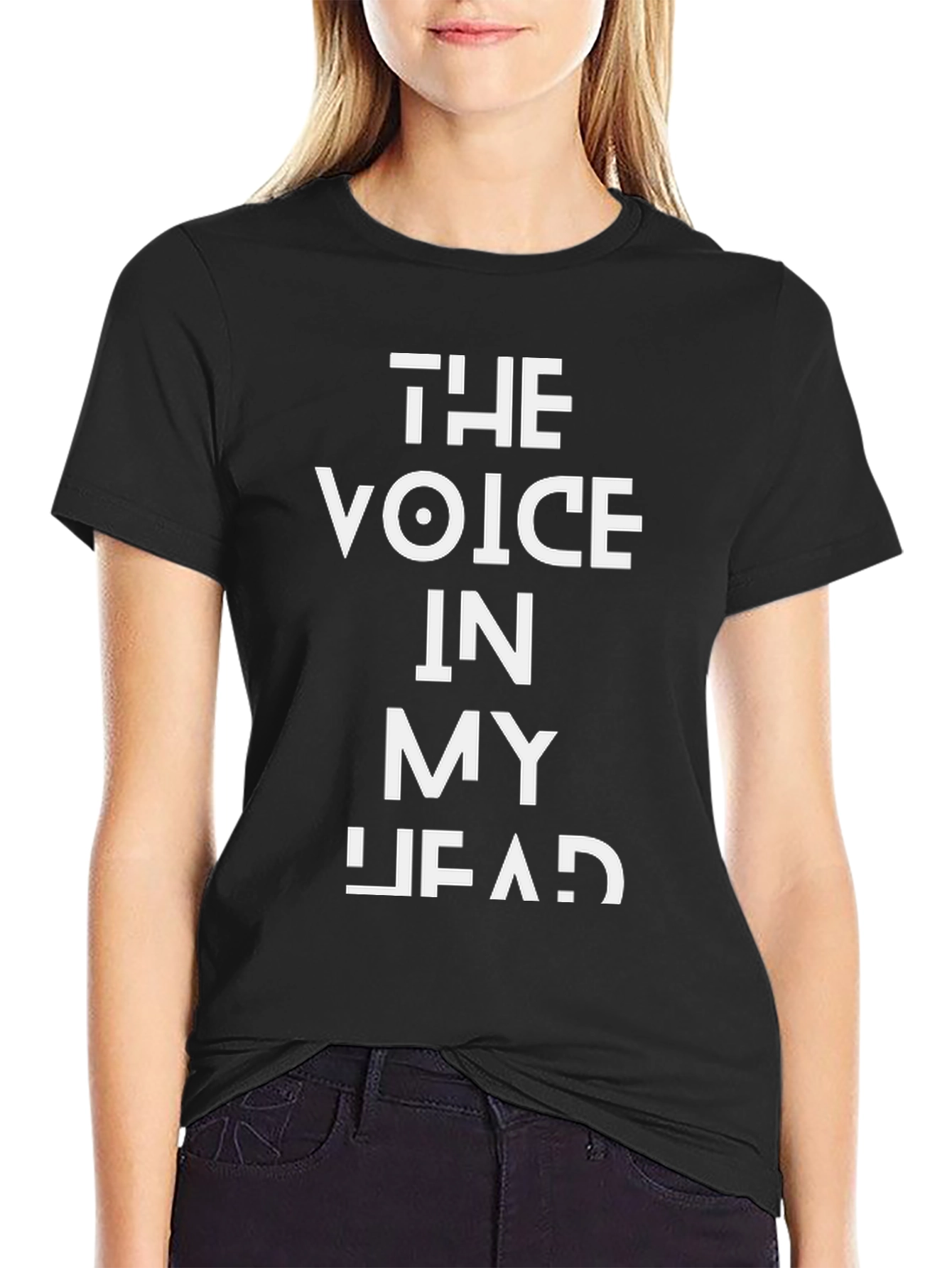 The Voice In My Head Graphic Tee - Black