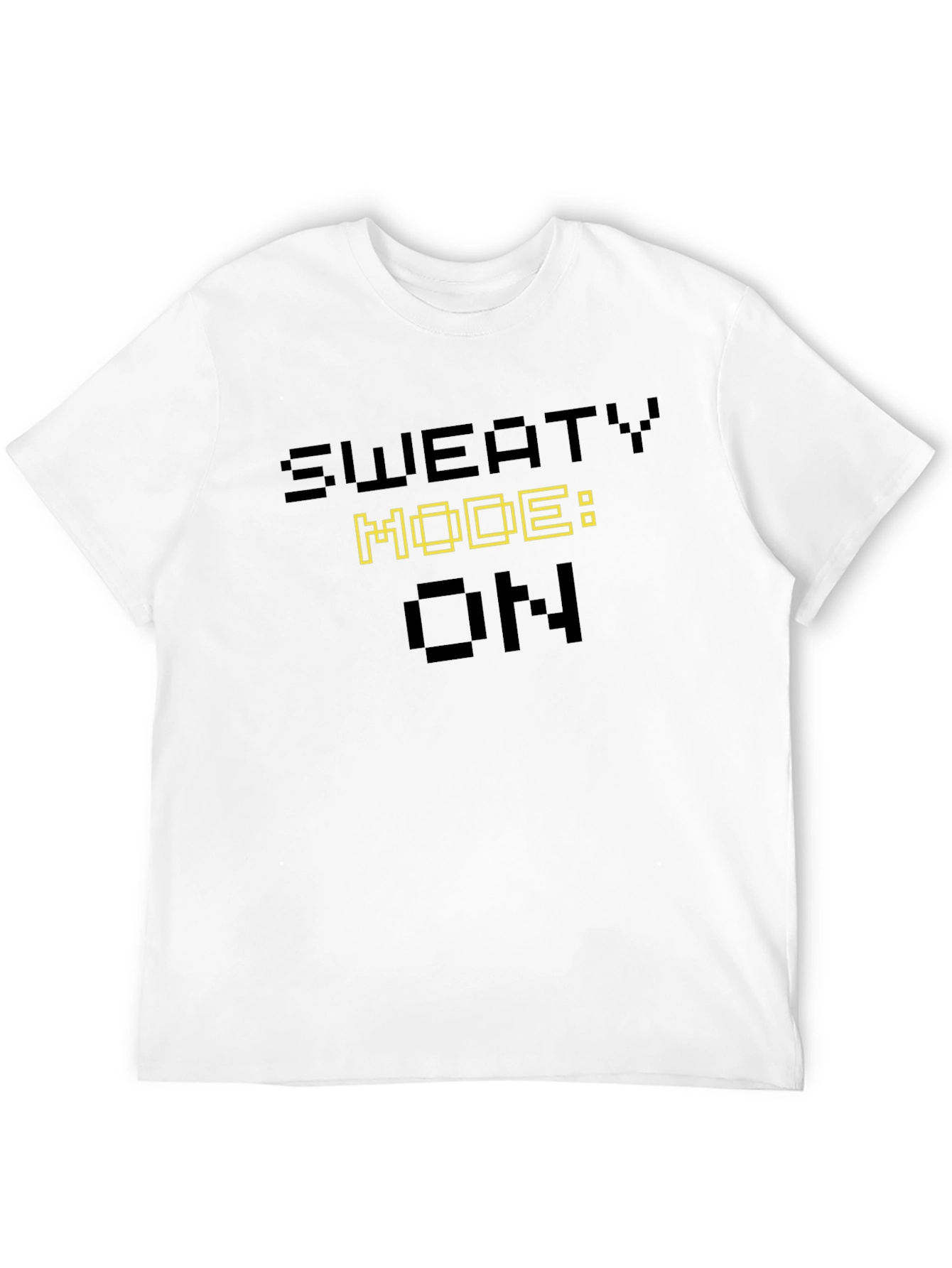 Sweaty Mode ON Black Graphic T-Shirt