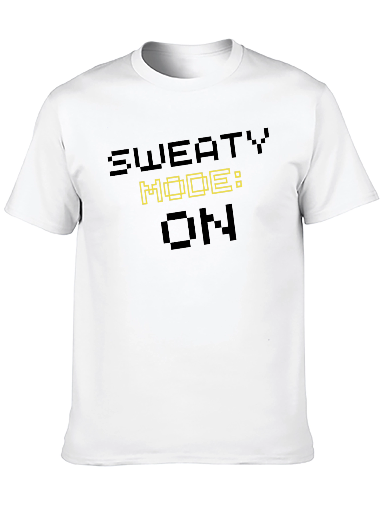 Sweaty Mode ON Black Graphic T-Shirt
