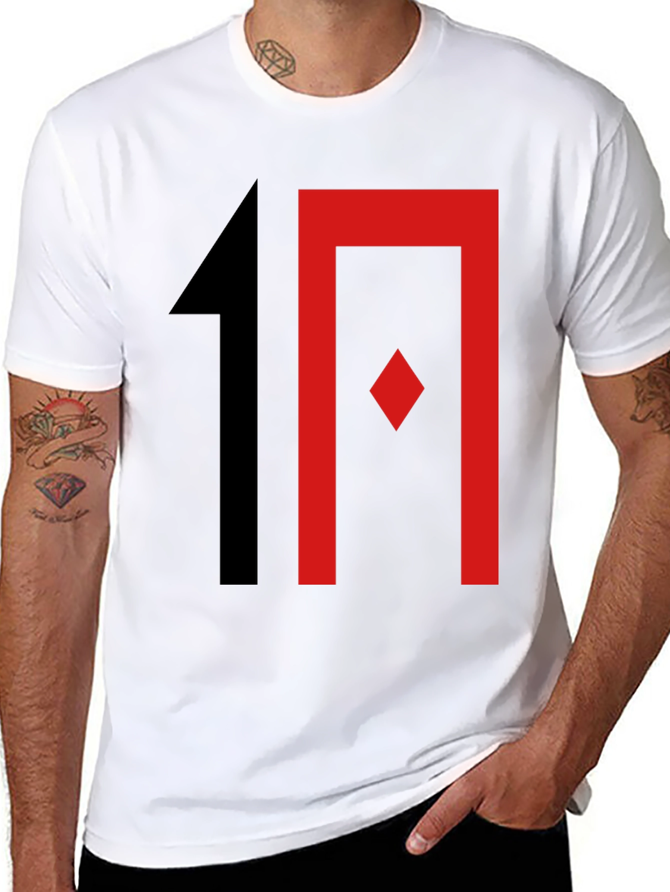 Stylish Graphic Print T-Shirt - Black with Bold Design