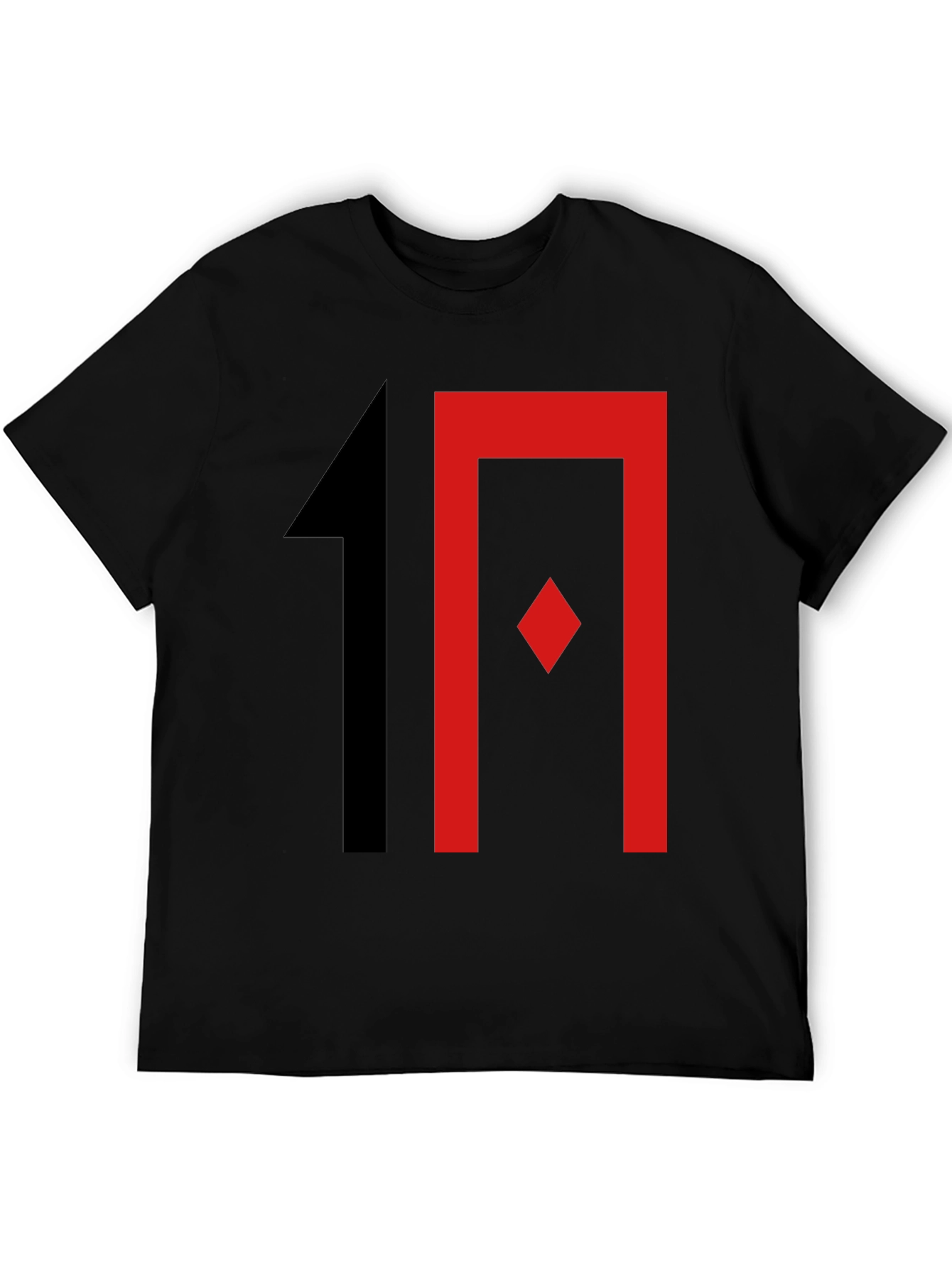 Stylish Graphic Print T-Shirt - Black with Bold Design