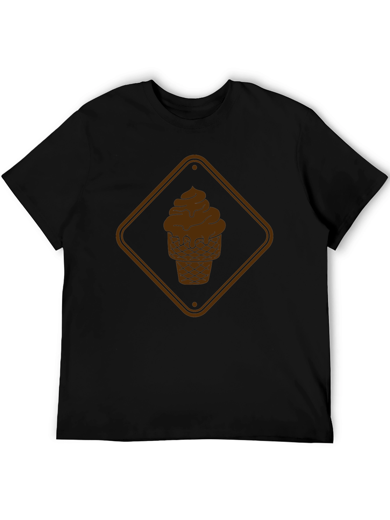 Chocolate Ice Cream Graphic Tee - Black
