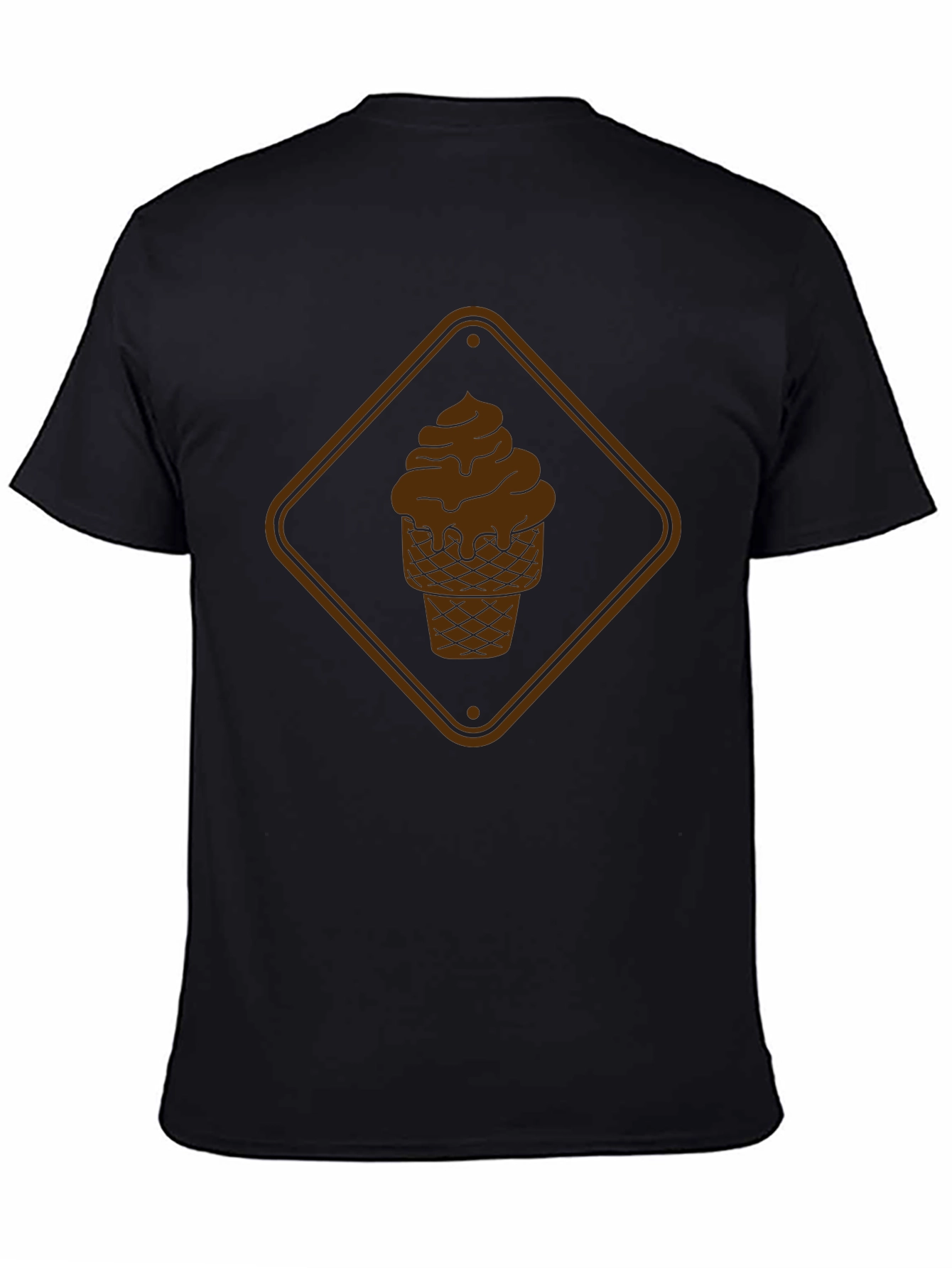 Chocolate Ice Cream Graphic Tee - Black