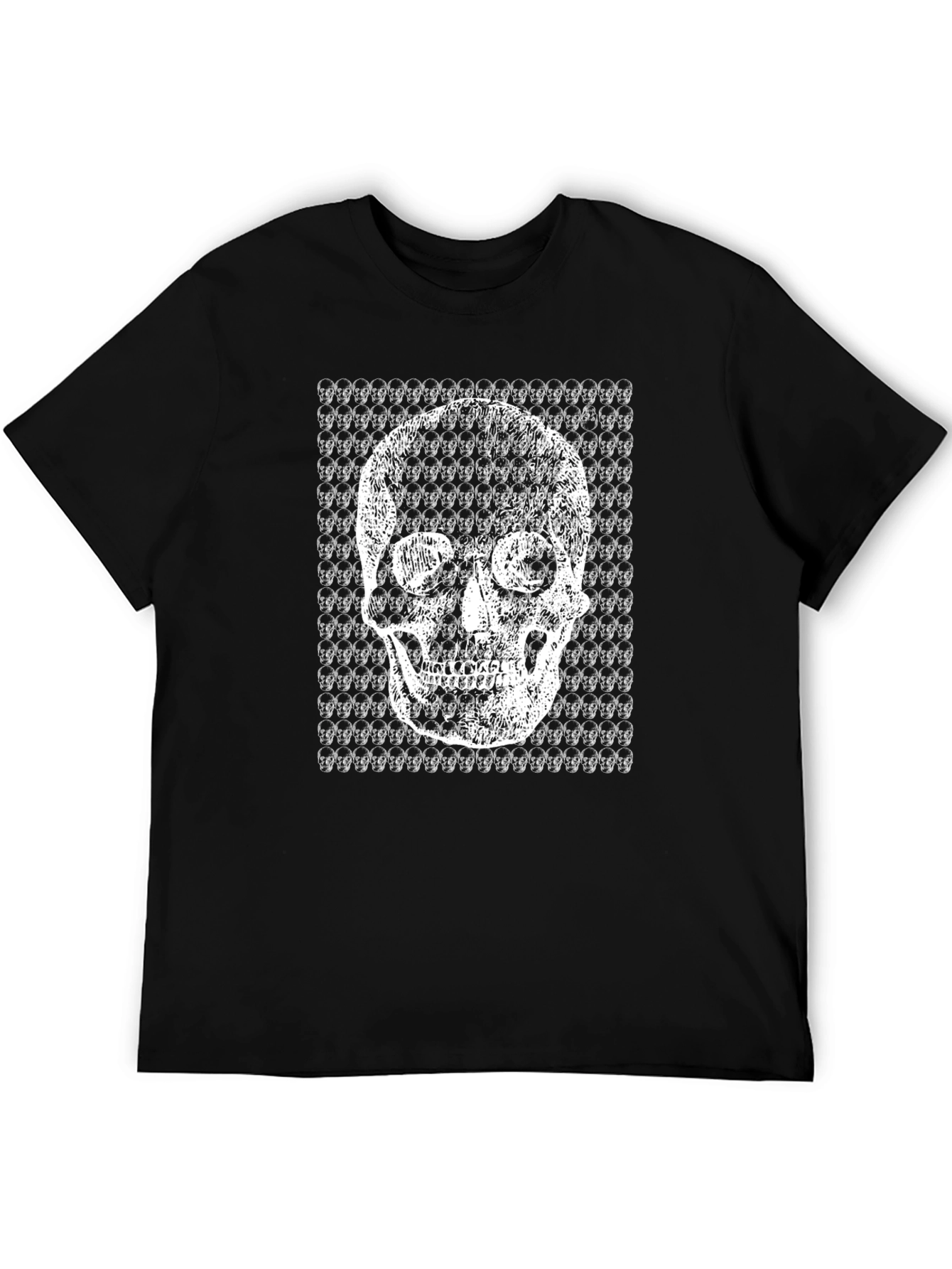 Skull Graphic Print Black T-Shirt