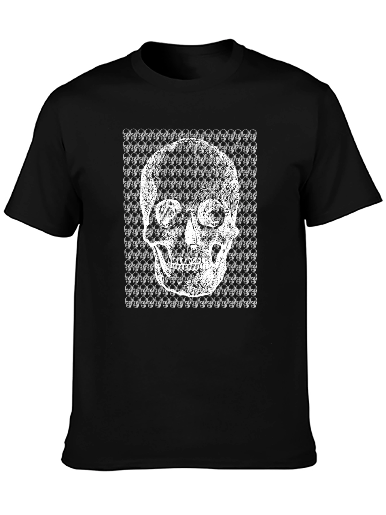 Skull Graphic Print Black T-Shirt