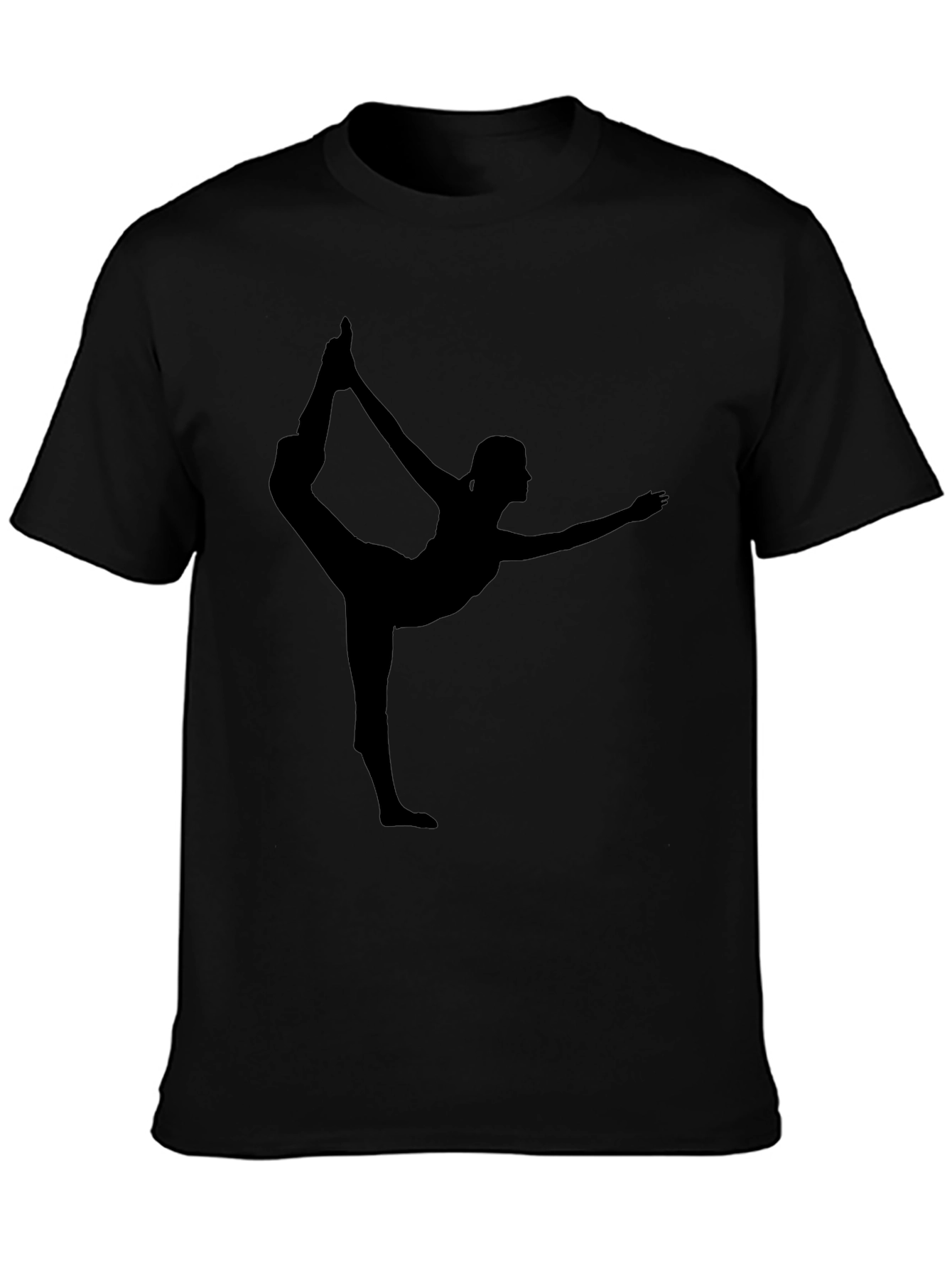 Yoga Silhouette Black T-Shirt