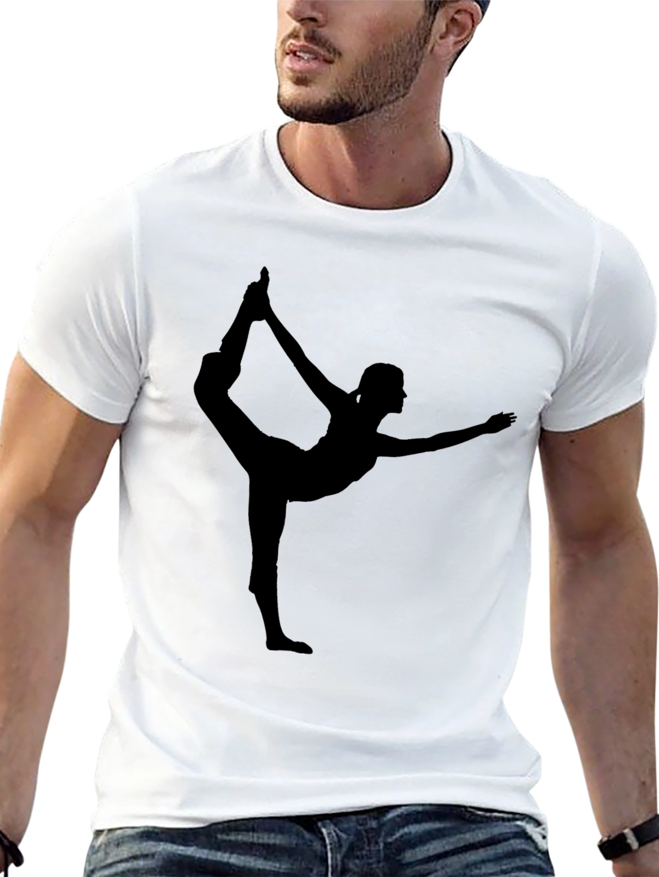 Yoga Silhouette Black T-Shirt
