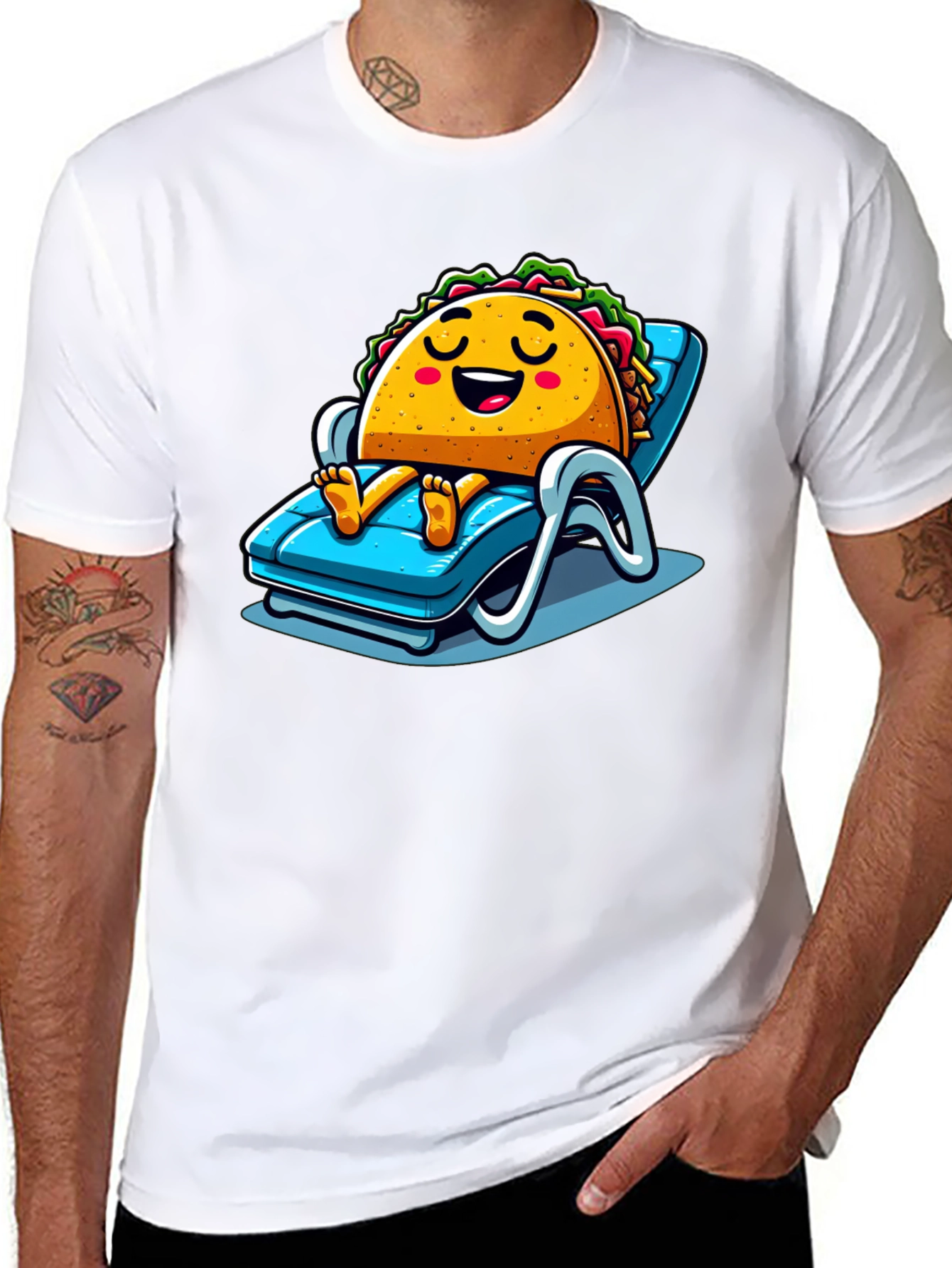 Relaxing Taco Graphic T-Shirt